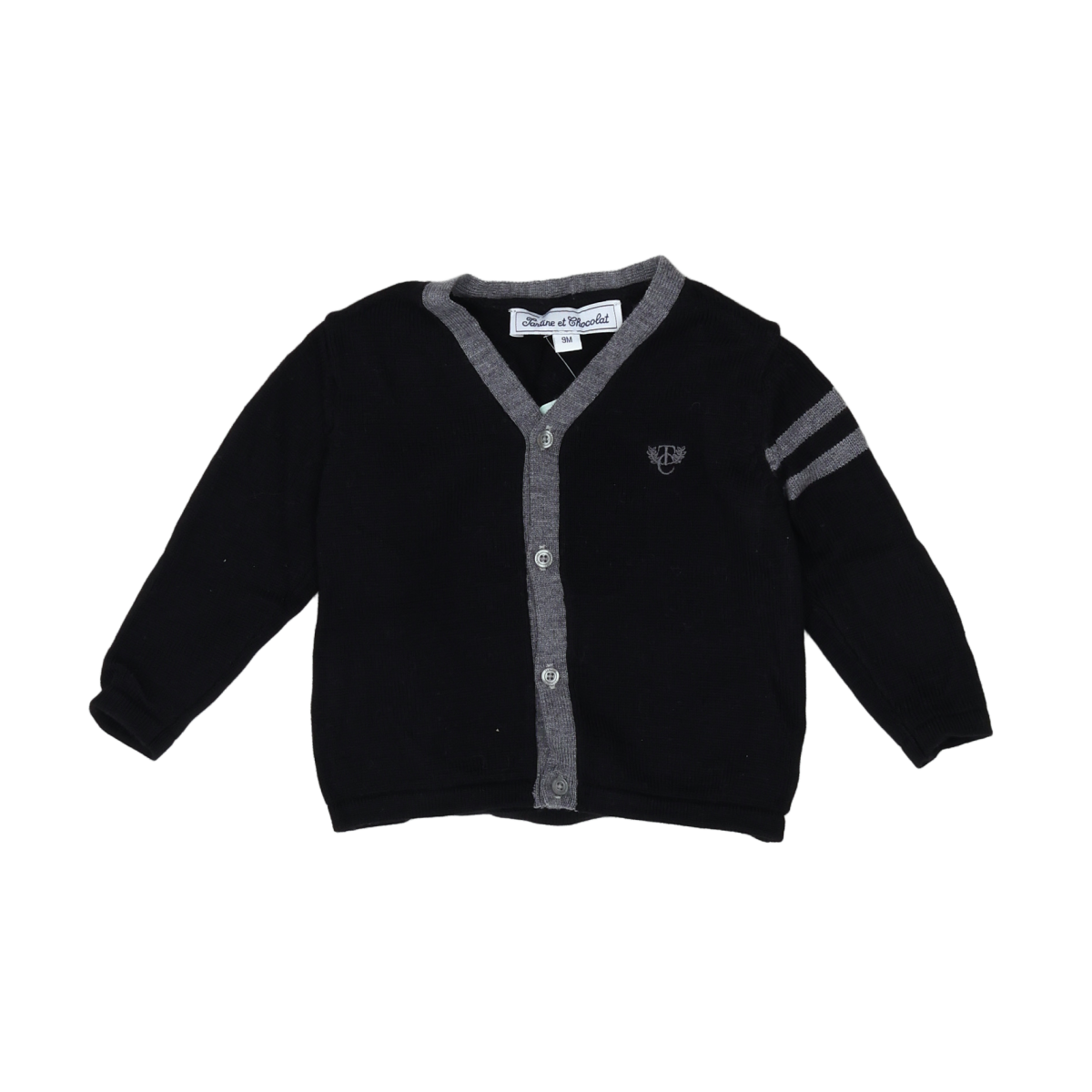 Black baby cardigan - 9 months TARTINE ET CHOCOLAT - seconde-main Black