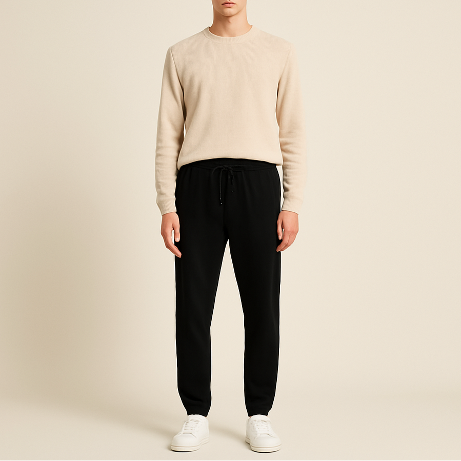 Fleece jogging bottoms SERGE BLANCO Black