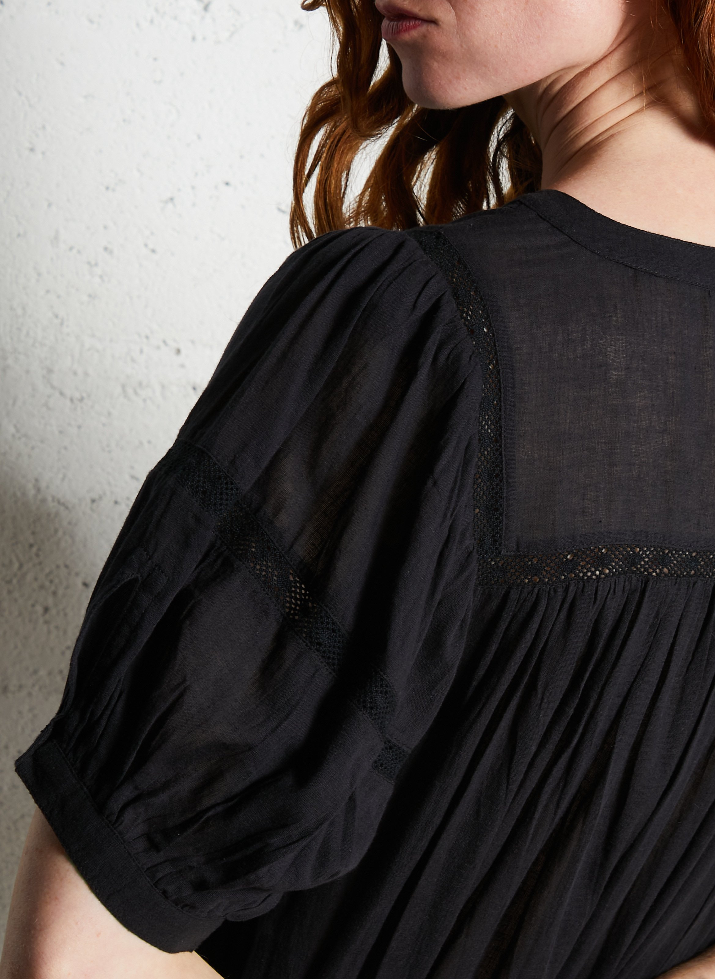 Long organic cotton dress EMILE ET IDA Black