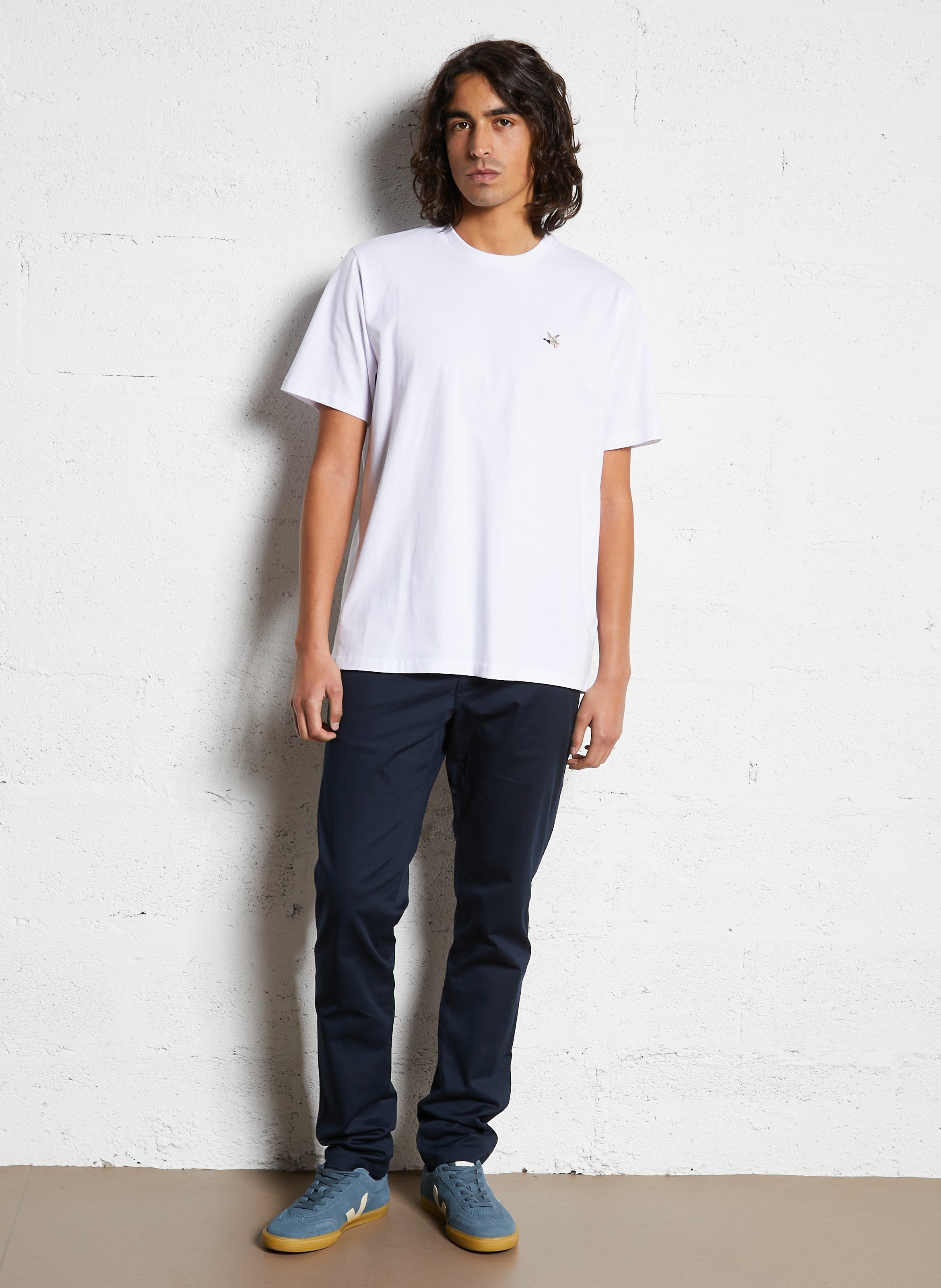 Gerade geschnittene Hose aus Bio-Baumwoll-Mix CHEVIGNON Blau