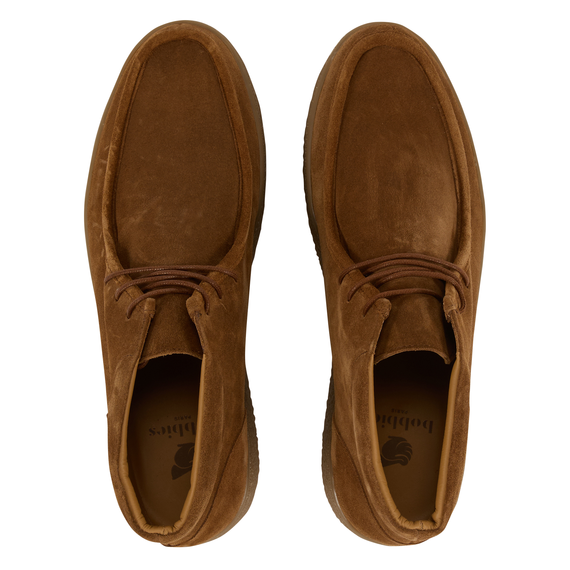 Boots à lacets en cuir suédé BOBBIES Marron