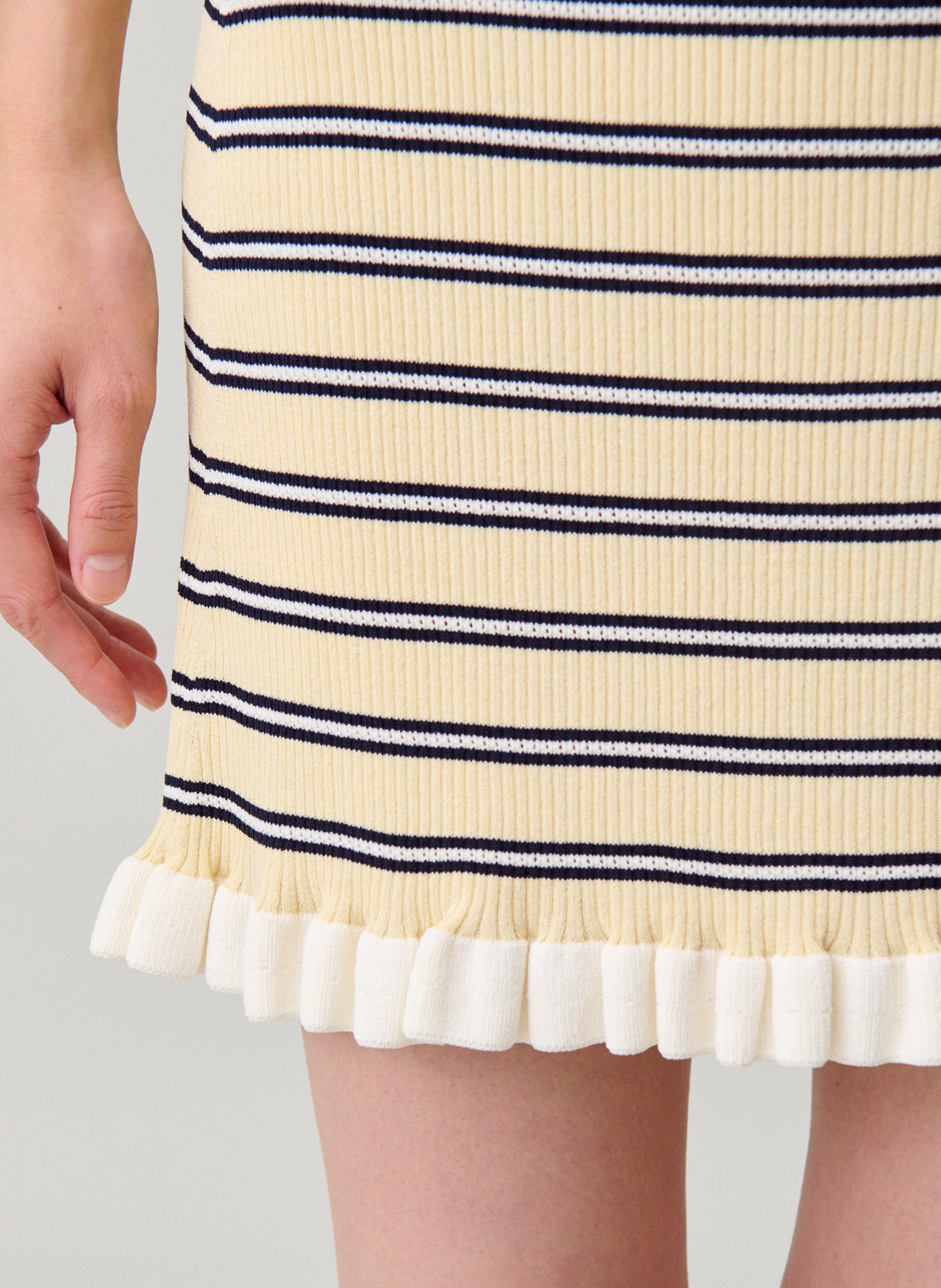 Gestreepte, korte rok CLAUDIE PIERLOT Veelkleurig