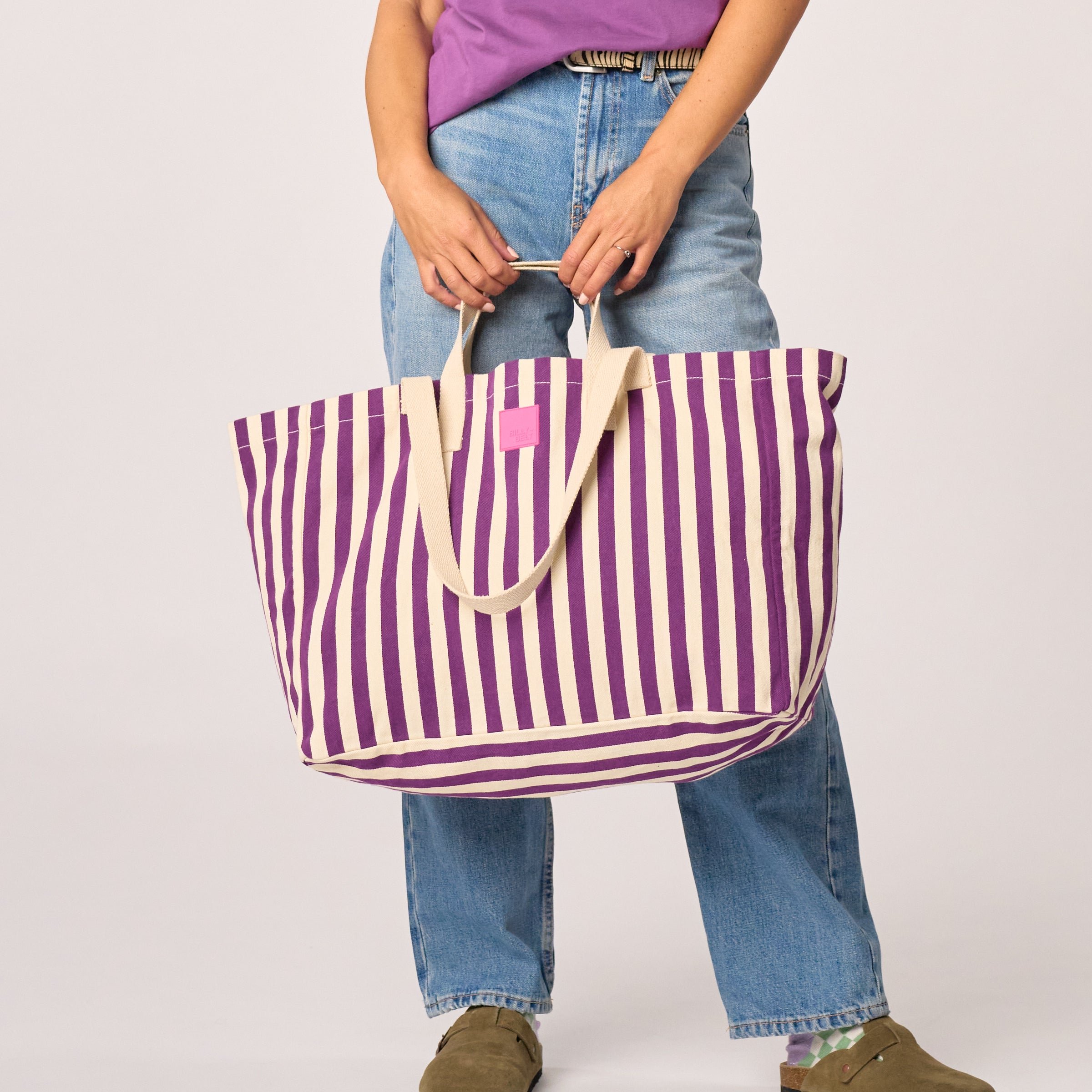 Organic cotton tote bag BILLYBELT Purple