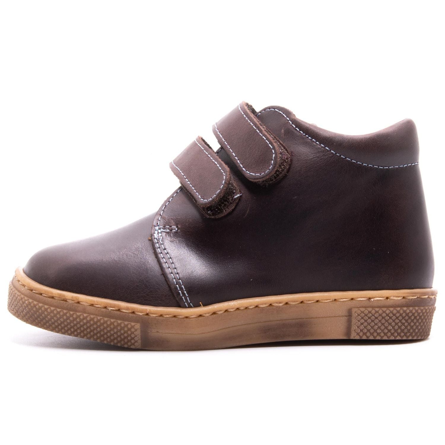 Chaussure enfant garcon à scratch Boni & Sidonie Marron