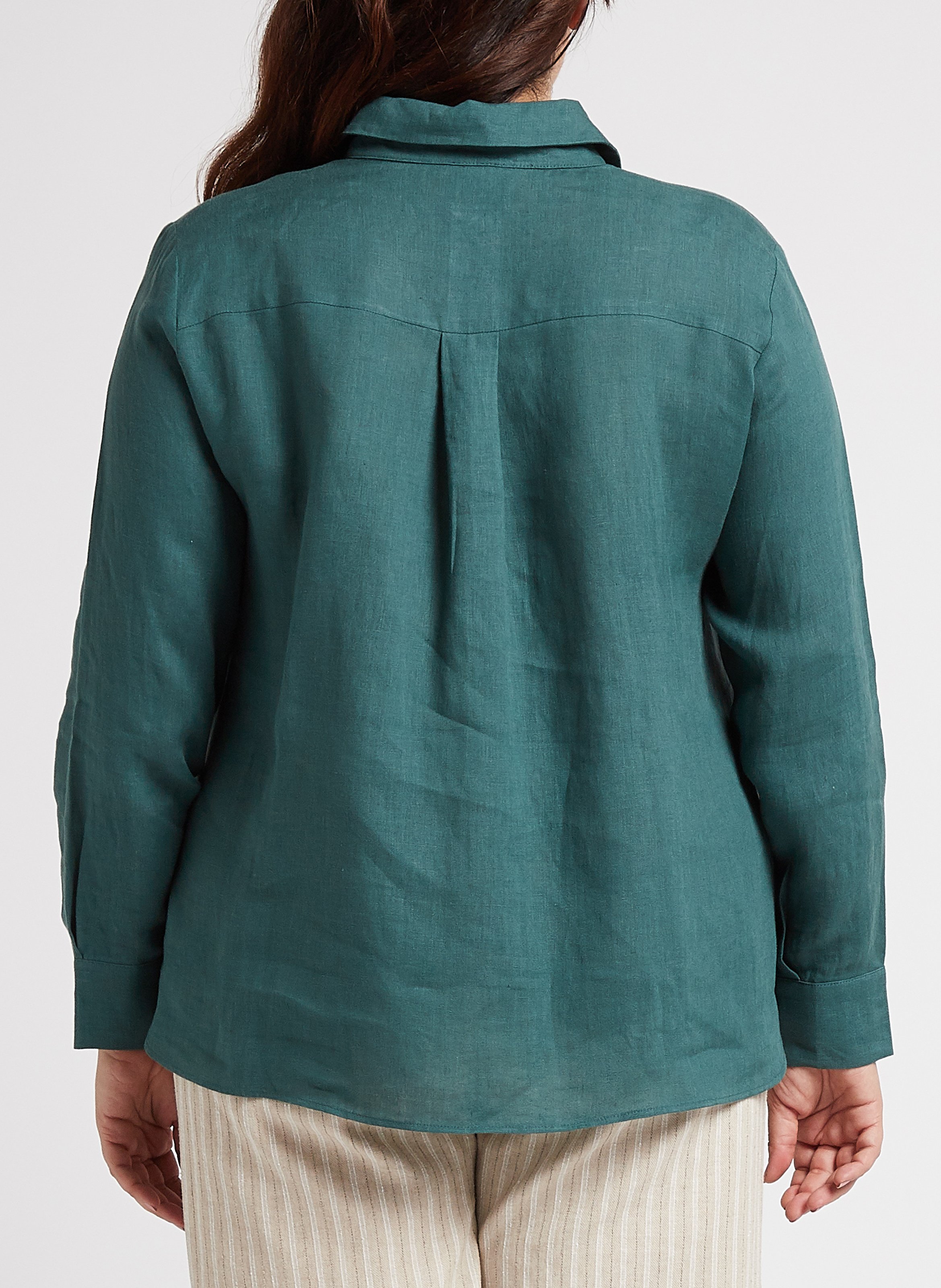 Leinenbluse mit klassischem Kragen PERSONA by Marina Rinaldi Grun