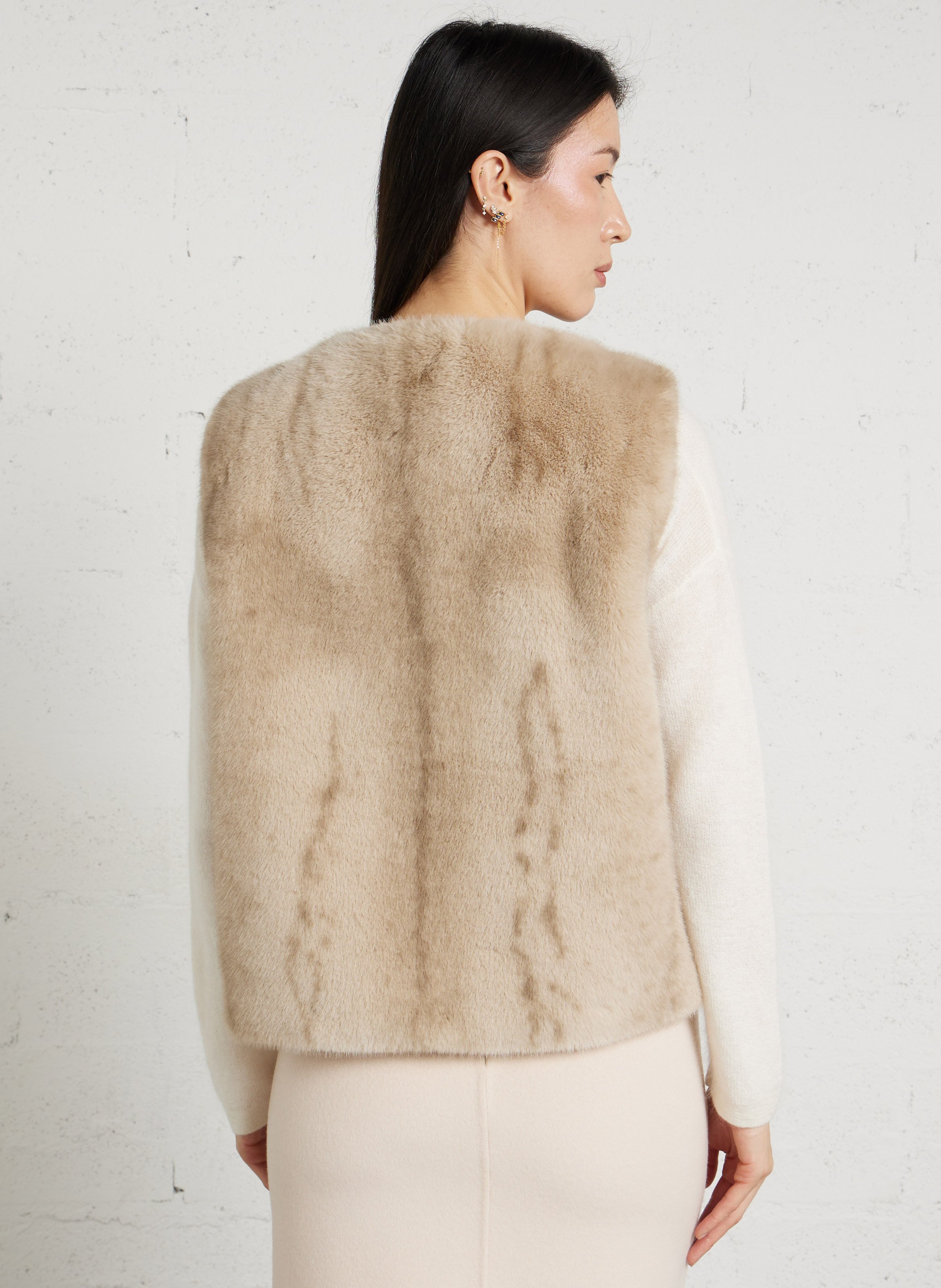 Faux fur cardigan MAISON 123 Grey