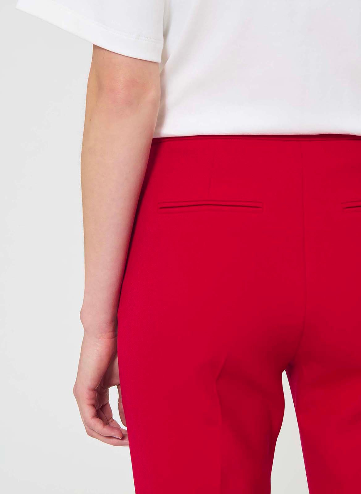 Wijde 7/8 broek van canvas TARA JARMON Rood