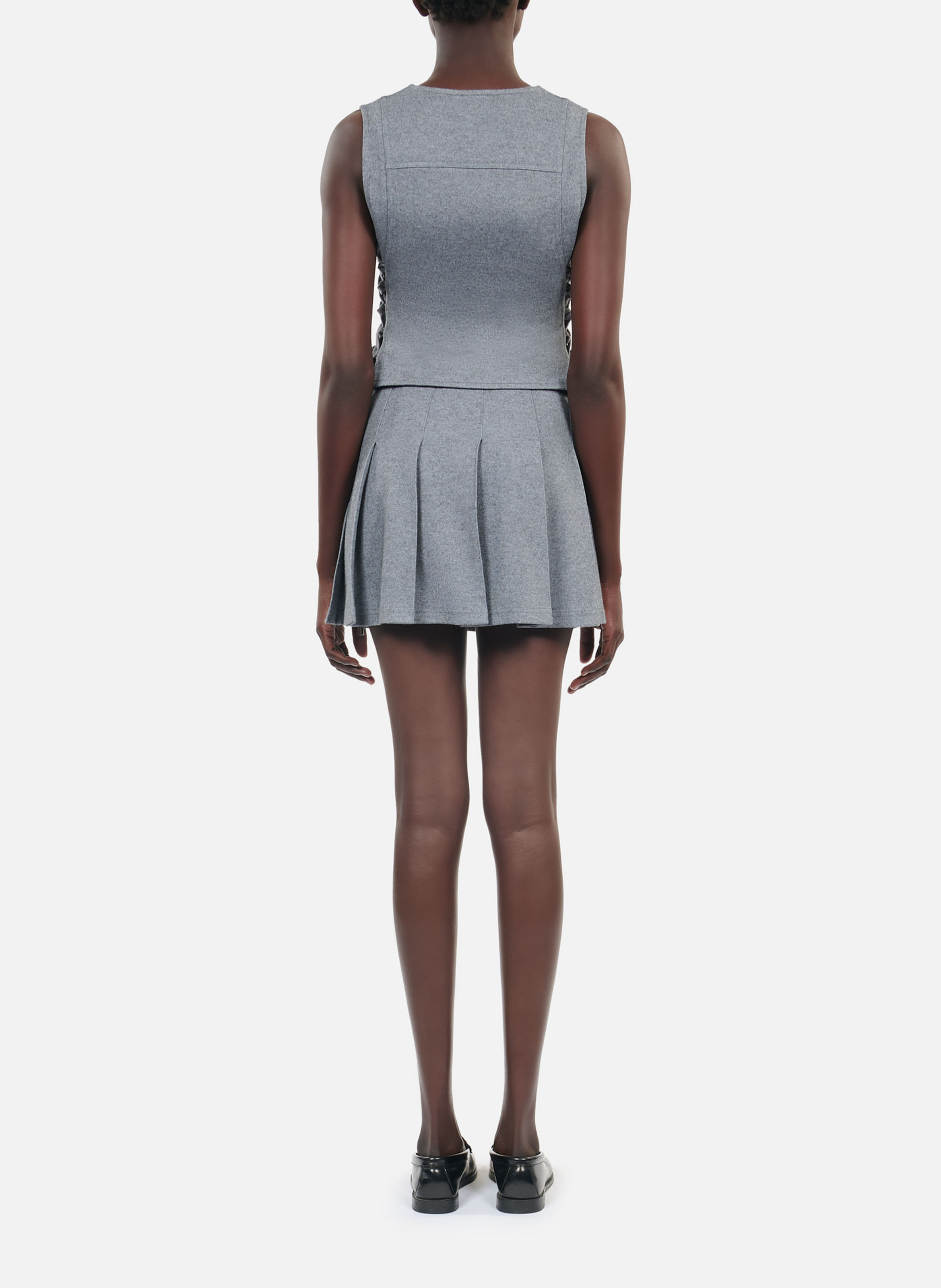 Katoenen vest met V-hals en lange mouwen THE KOOPLES Grijs