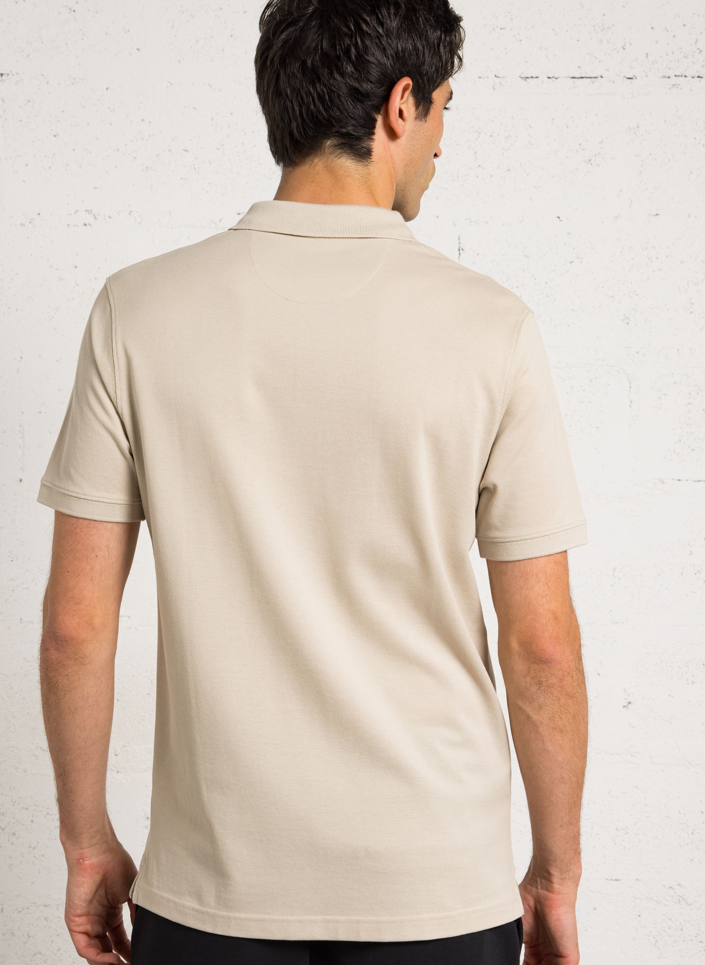 Straight cotton polo shirt EDEN PARK Beige