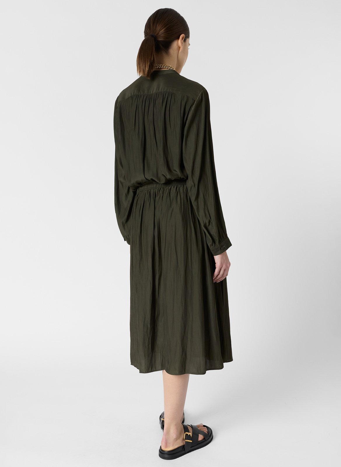 Jupe midi plissée GERARD DAREL Vert