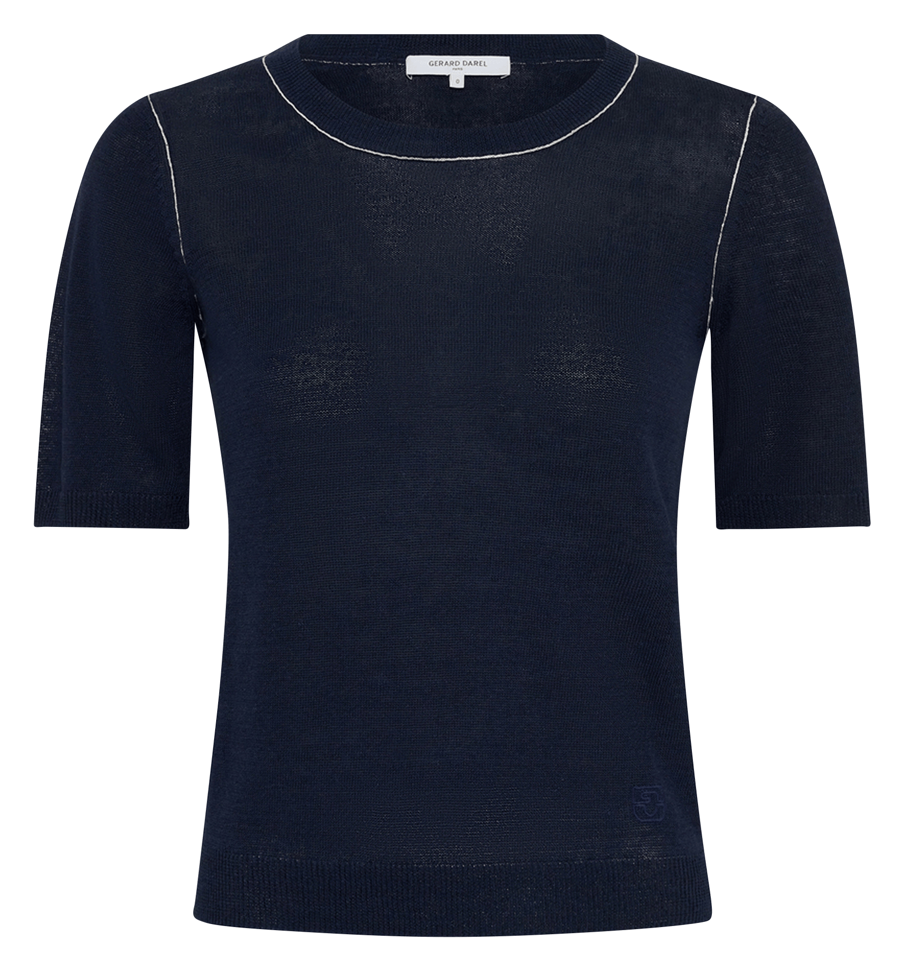 Round-neck linen-blend sweater GERARD DAREL Blue