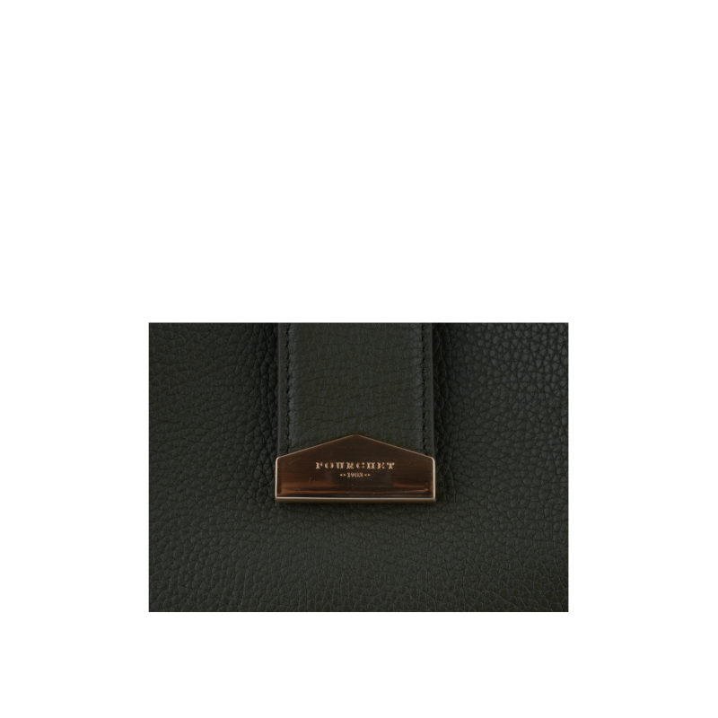 Calfskin leather shoulder bag Green