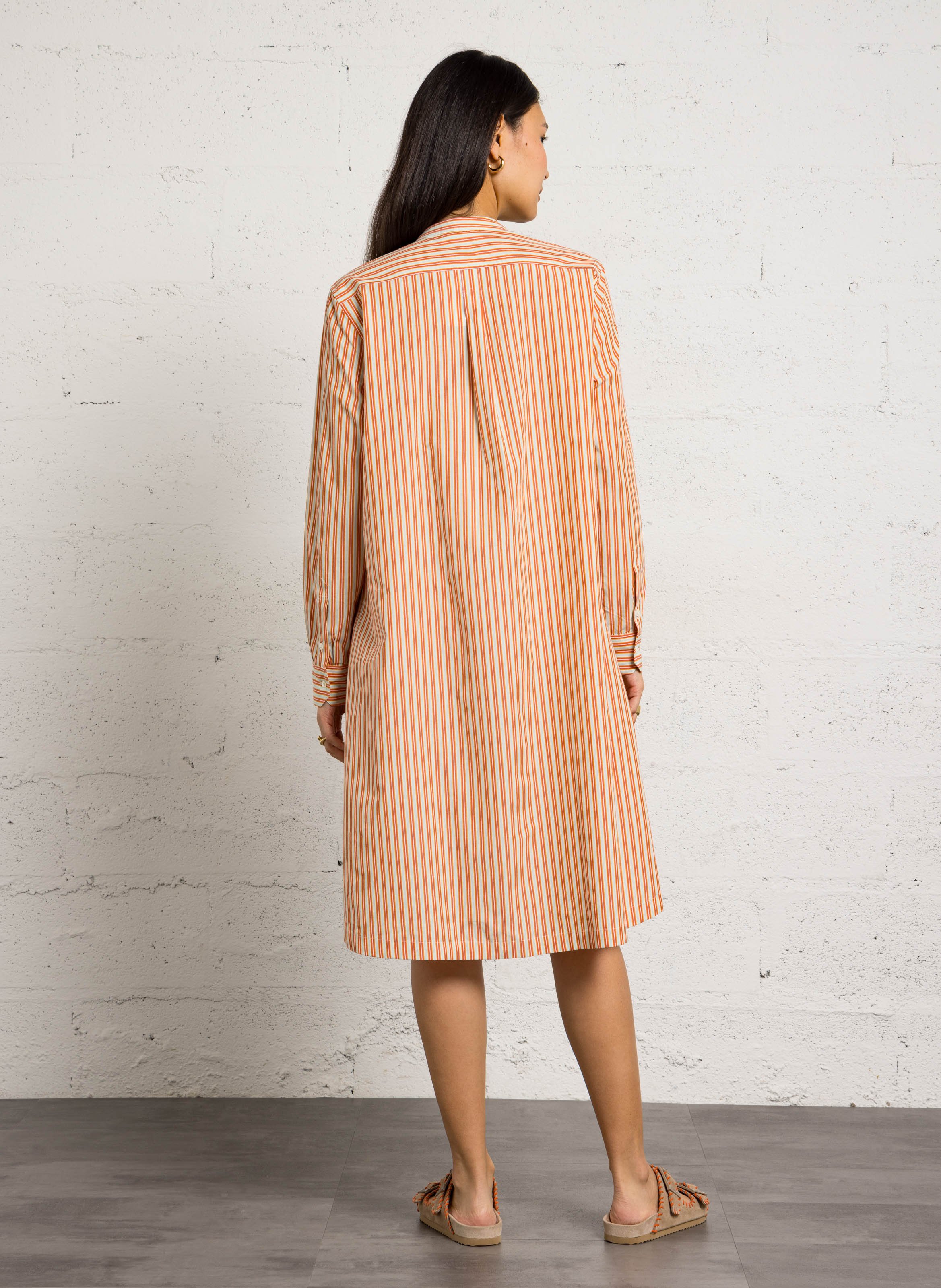 Robe midi col mao  MOISMONT Rouge