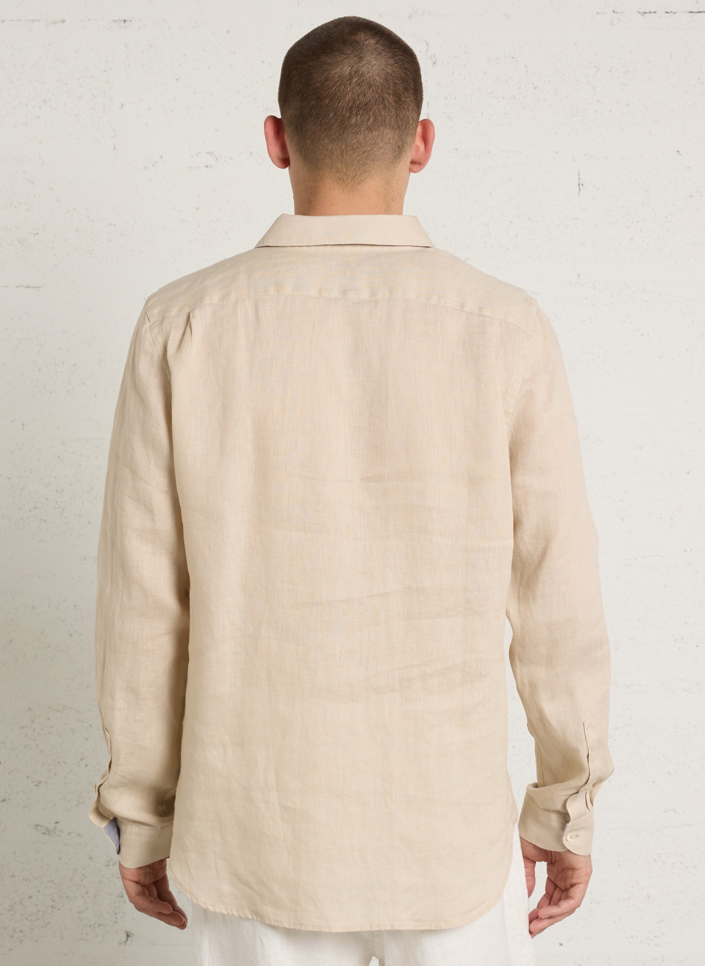 Straight-fit, linnen overhemd PAUL SMITH Beige