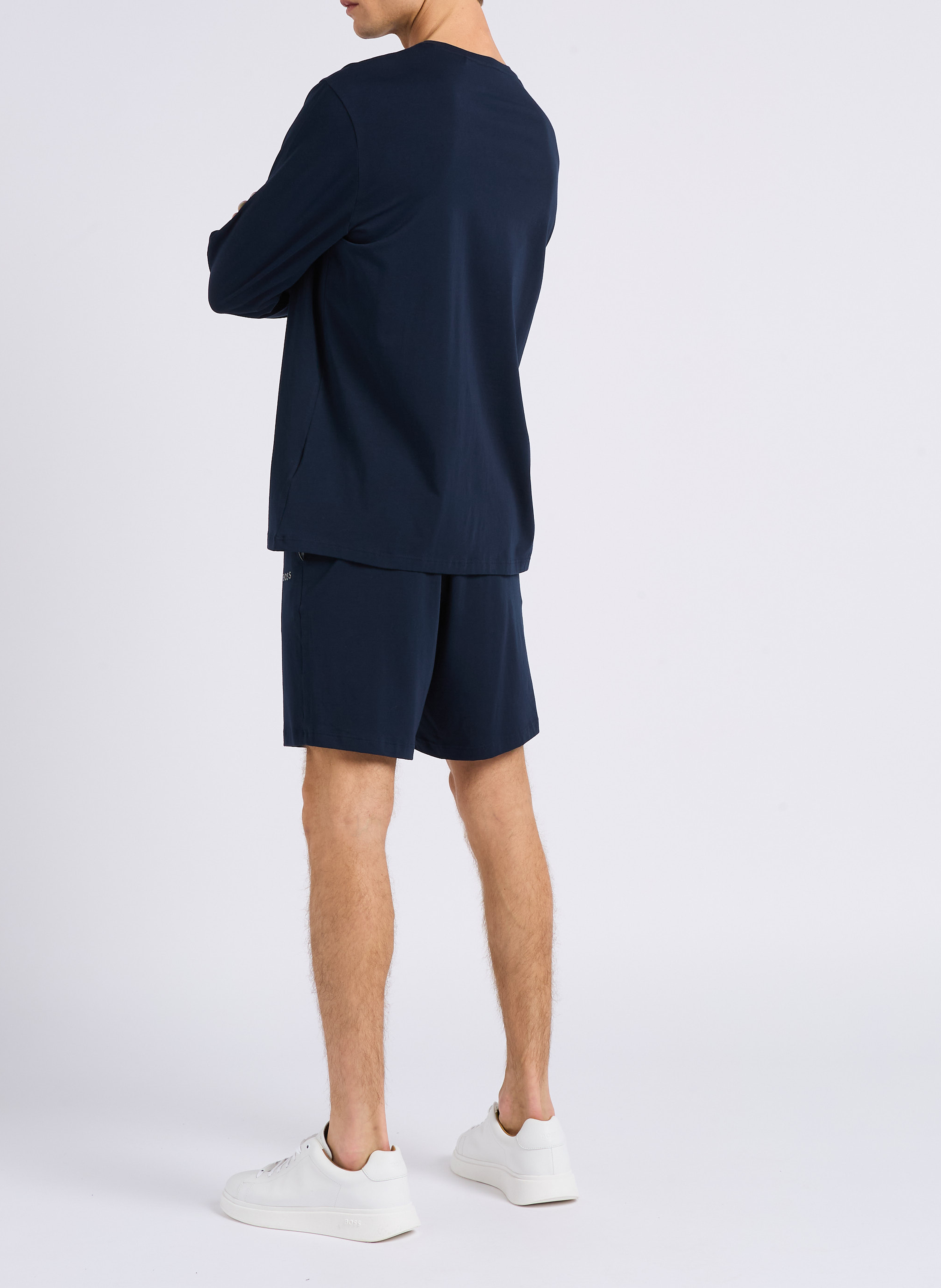 Cotton-blend pajama shorts BOSS Blue