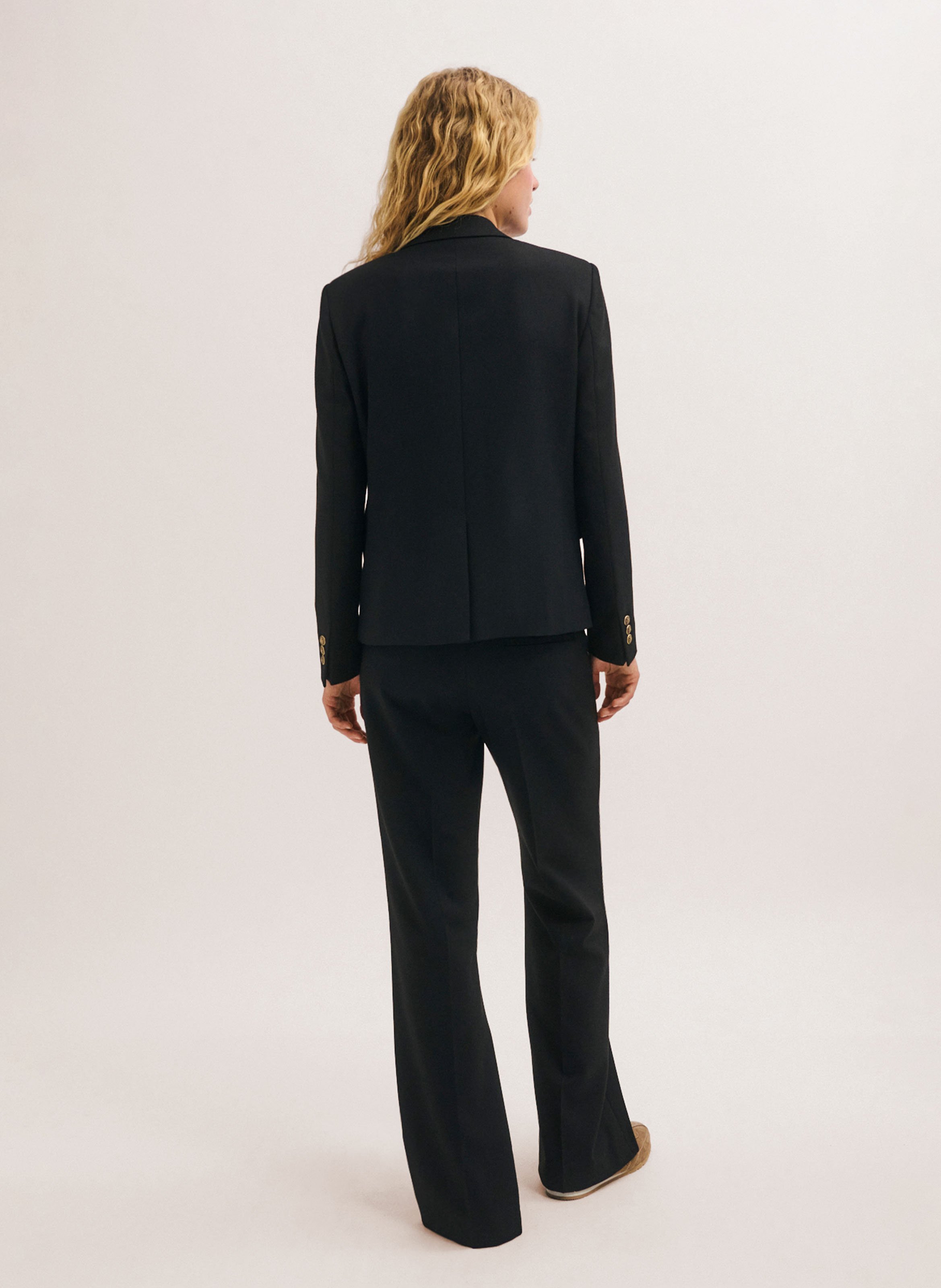 Rechte blazer PABLO Zwart