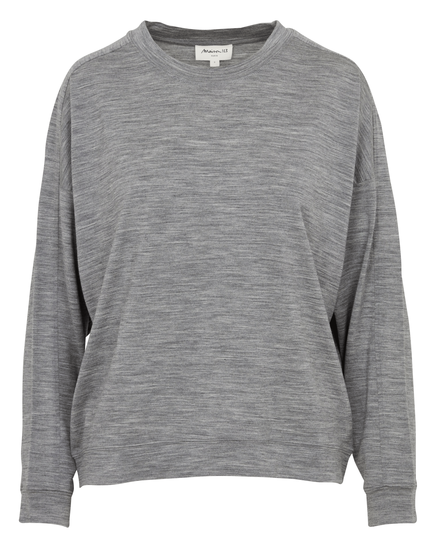 Tee-shirt ample en laine MAISON 123 Gris