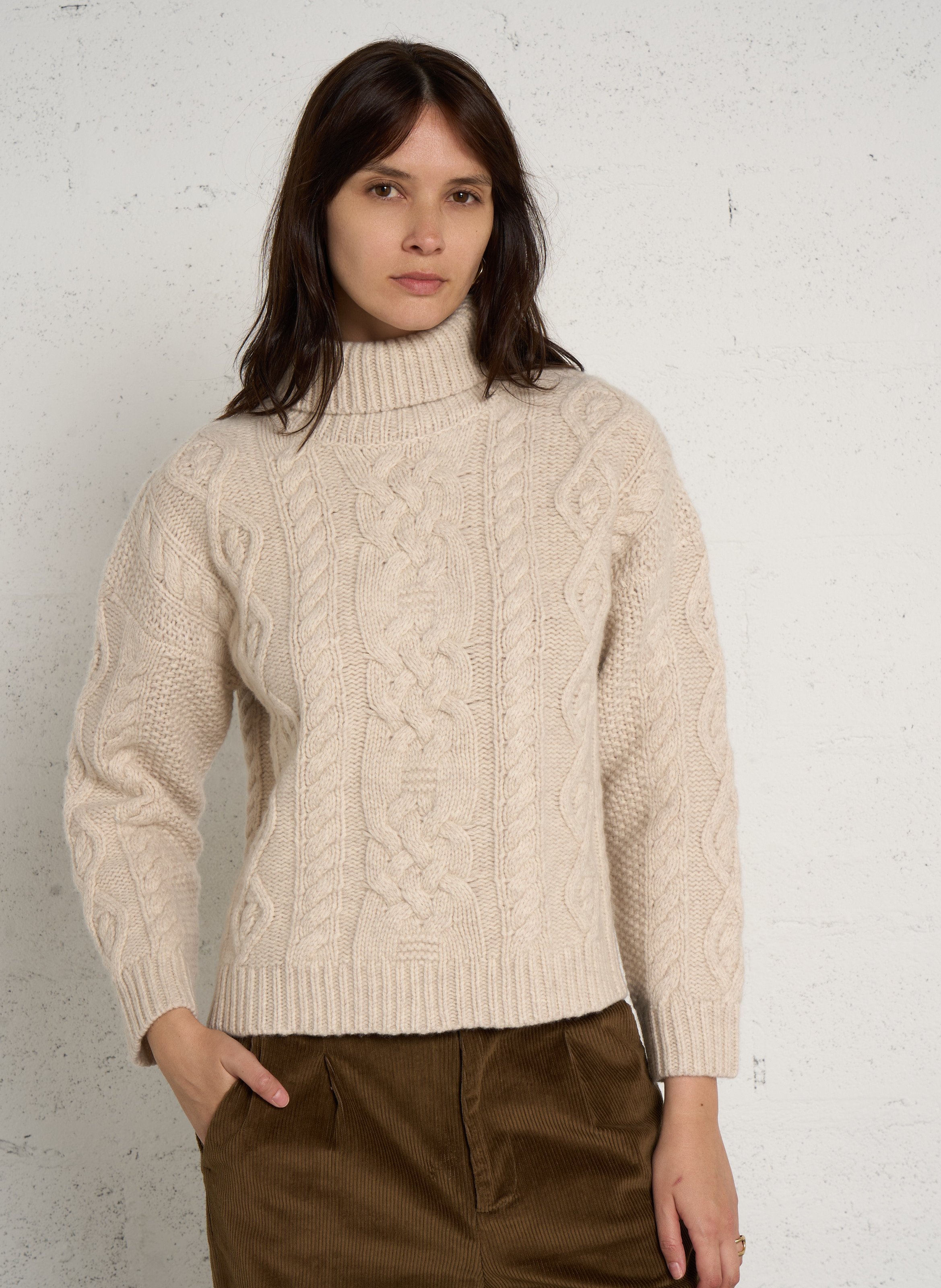Straight wool polo neck jumper LEON & HARPER