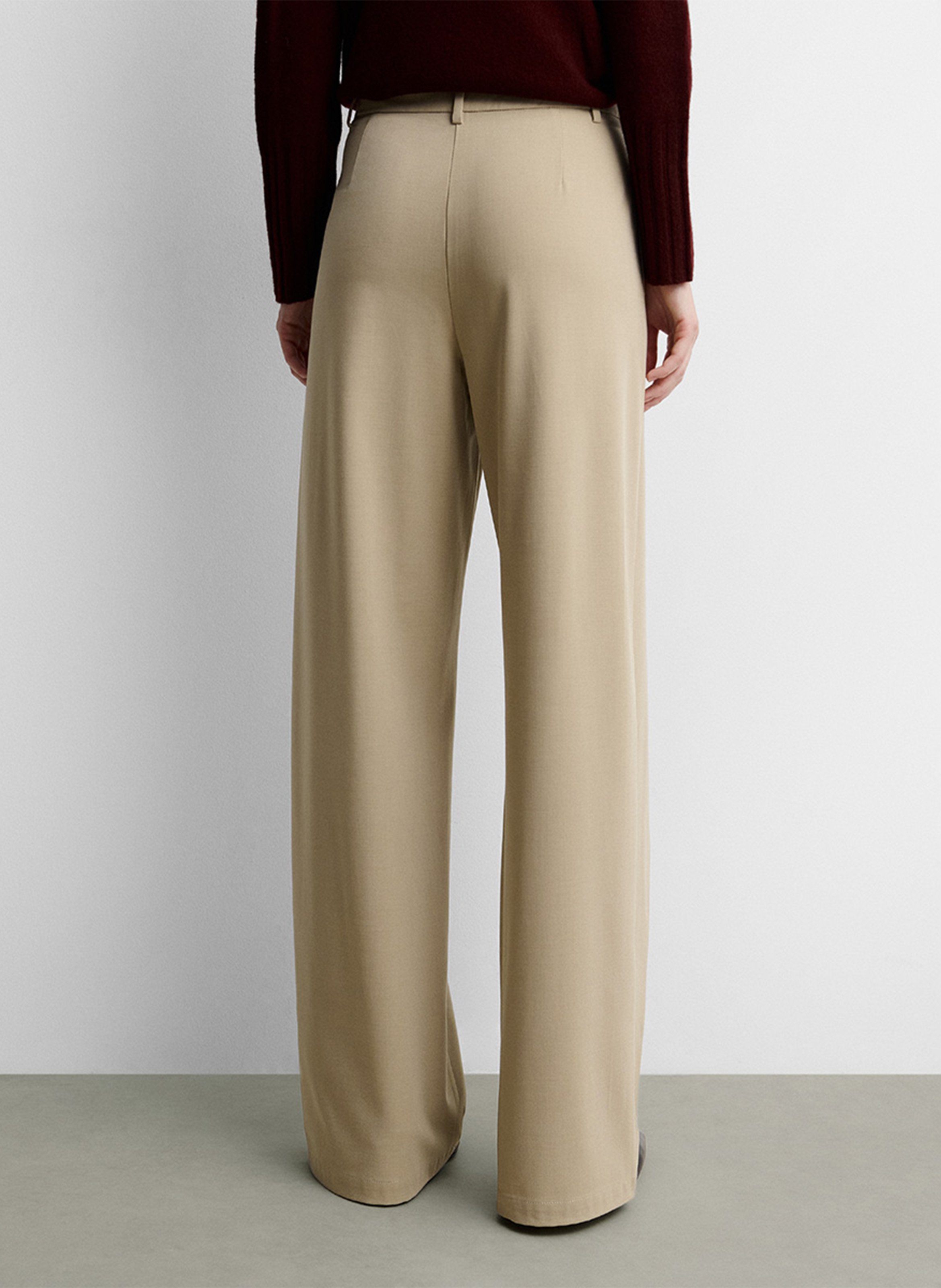 Asymmetric wide-leg trousers SIMORRA Beige