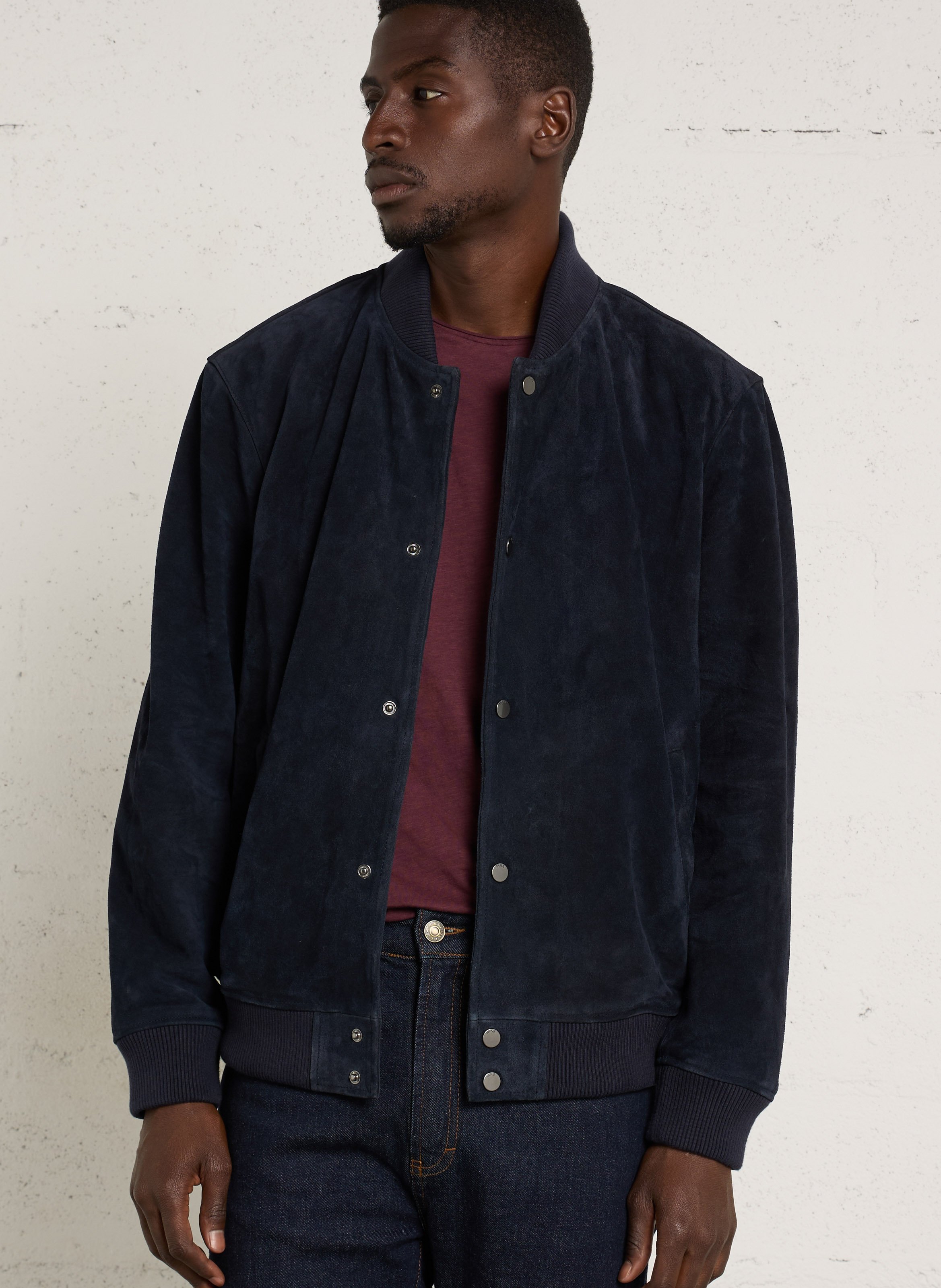 Lederblouson mit abnehmbarer Kapuze IKKS Blau