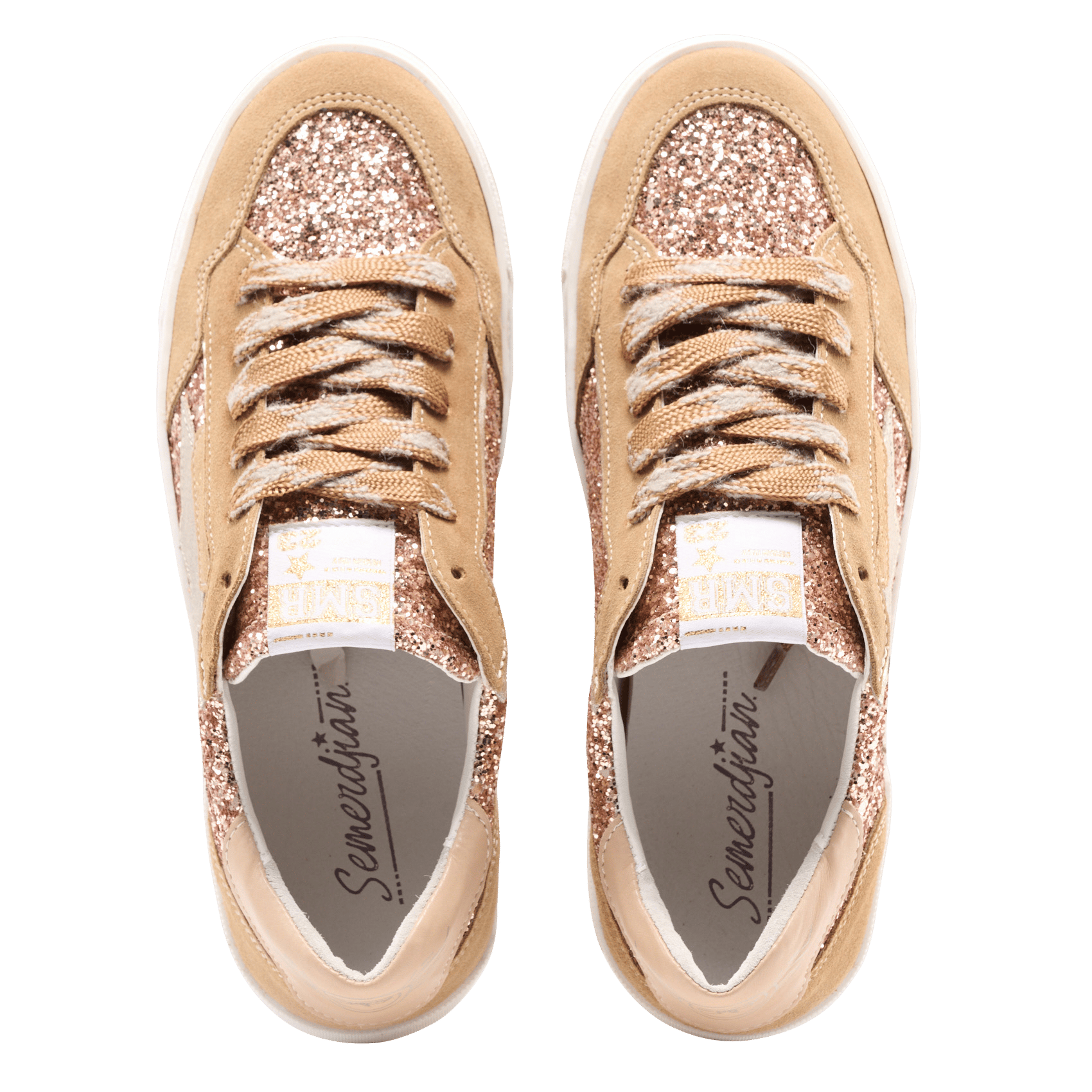 Lage sneakers met pailletten SEMERDJIAN - SMR Bruin