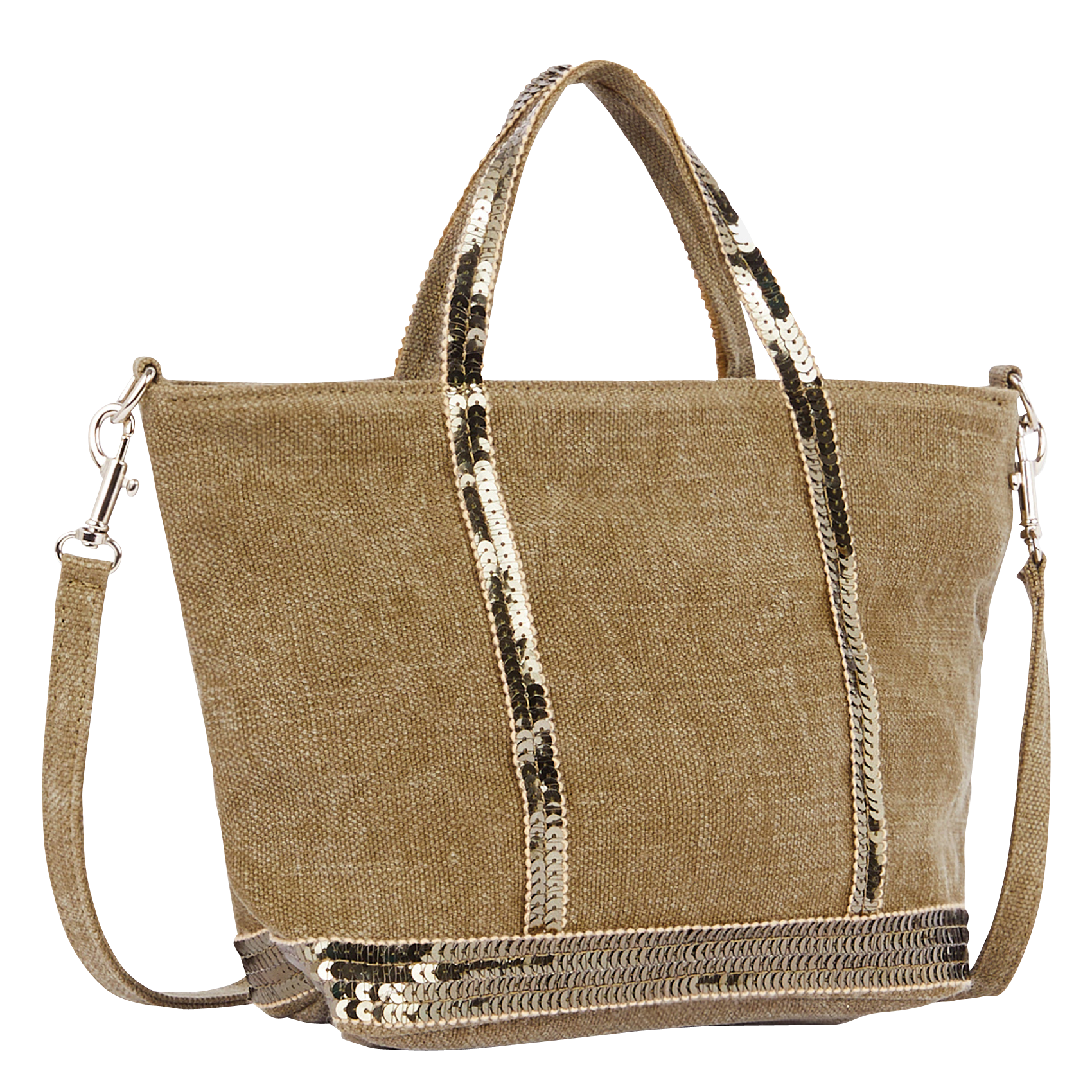 Leinen-Shopper mit Pailletten VANESSA BRUNO Grun