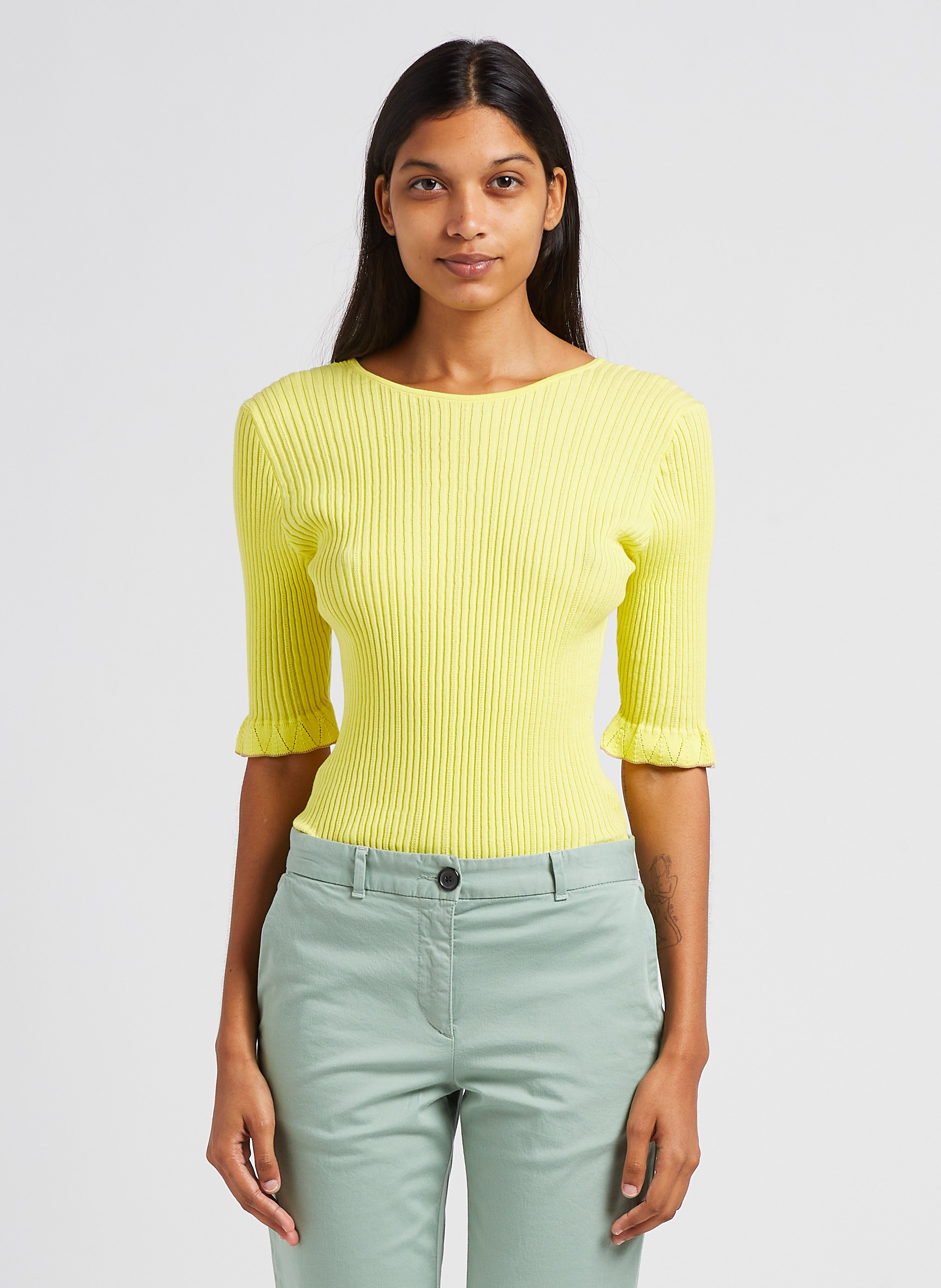 Pull col rond moulant PAUL SMITH Vert