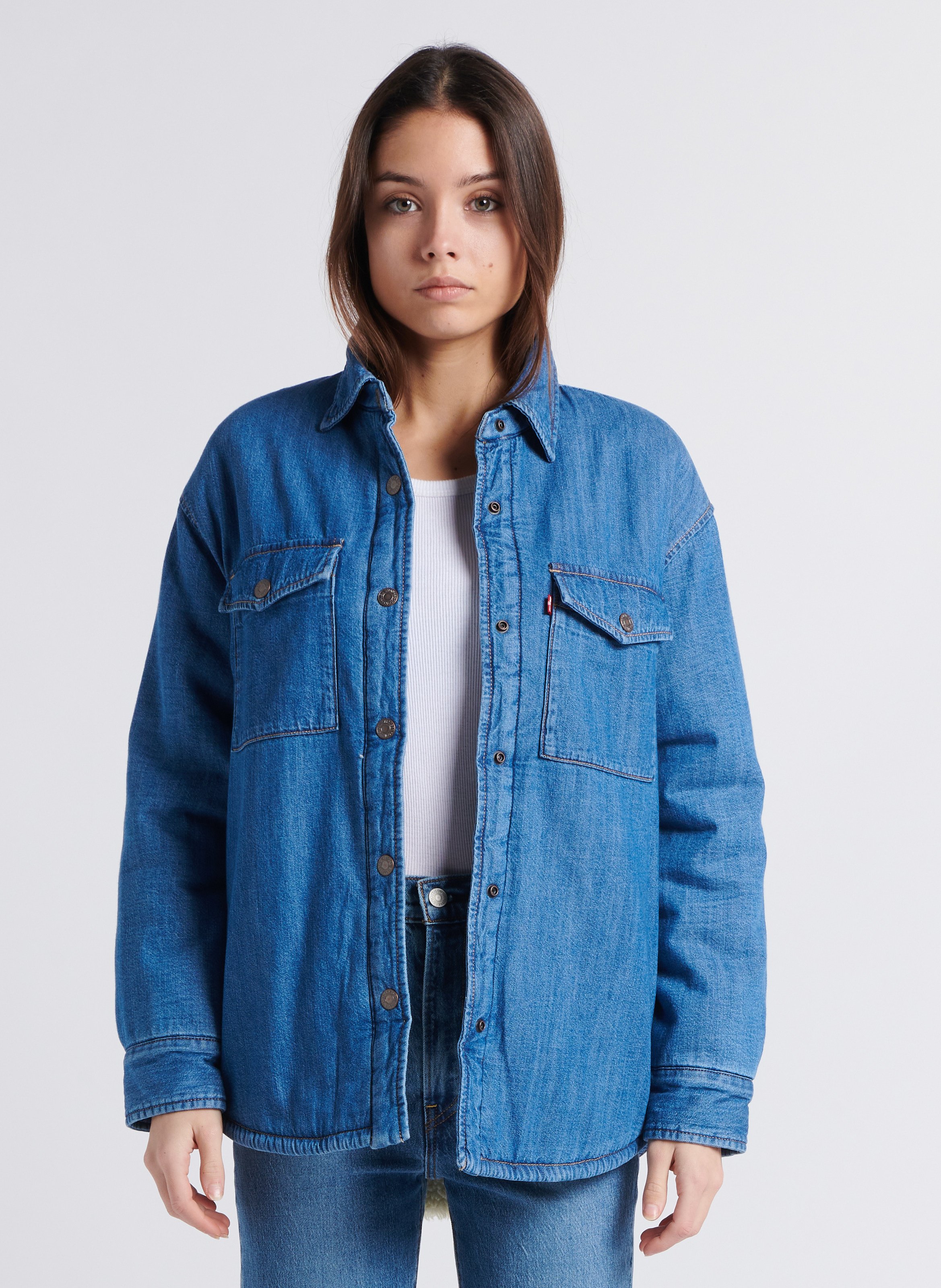 Surchemise droite col classique en coton LEVI'S Bleu