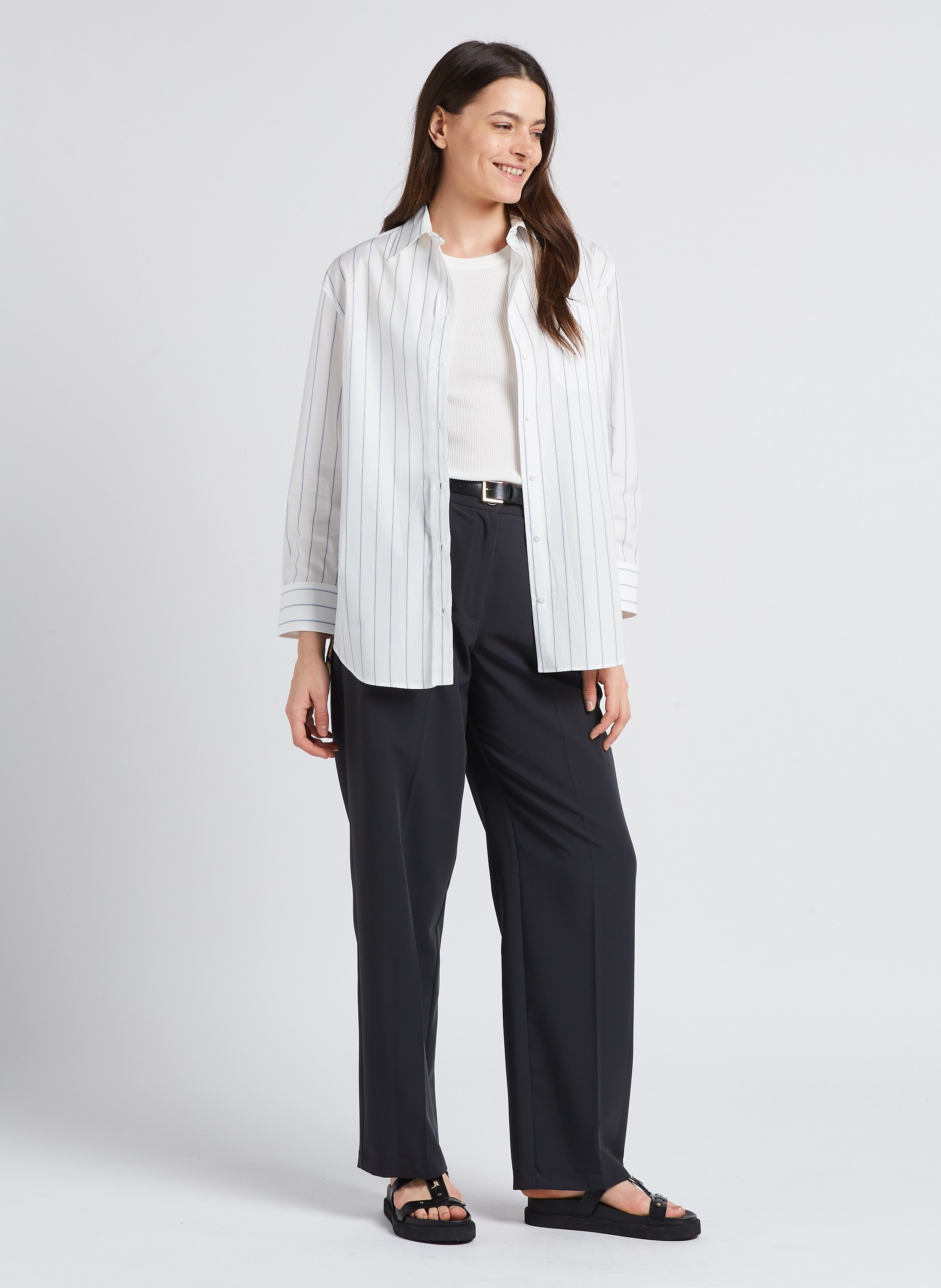 Chemise double imprimé en coton MAX MARA WEEK END Bleu