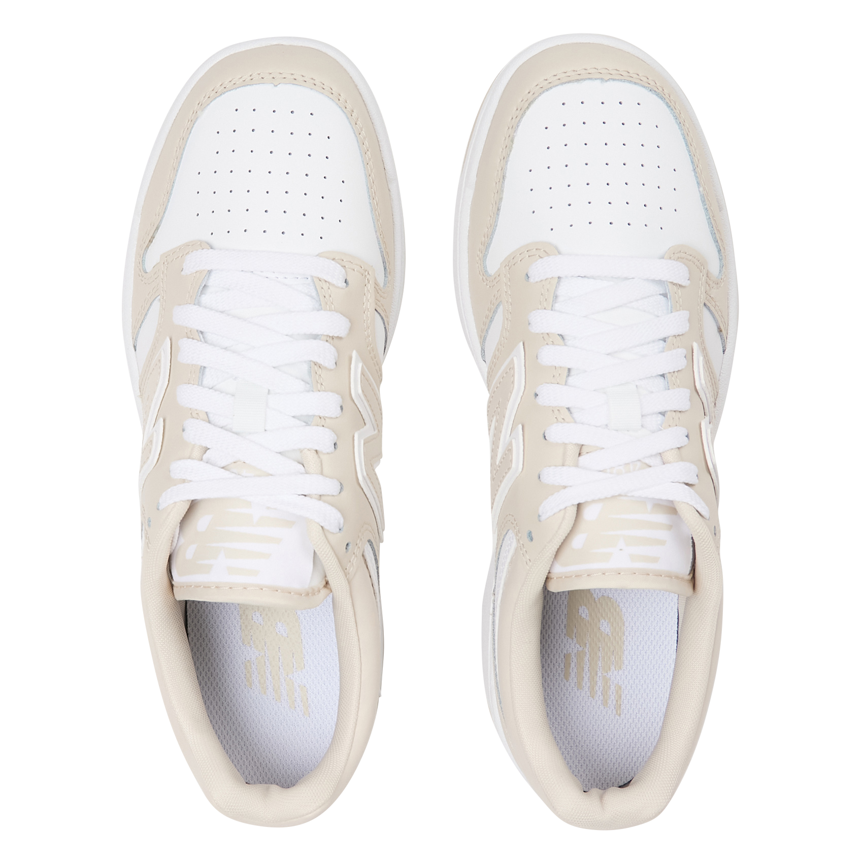 Baskets basses en cuir mélnagé Marron