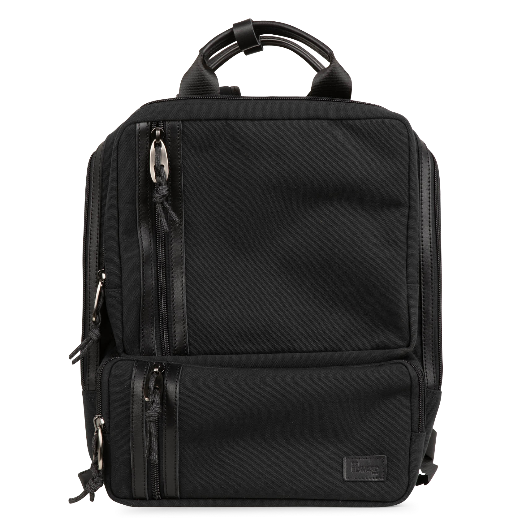 Multi-pocket leather blend backpack SIR EDWARD
