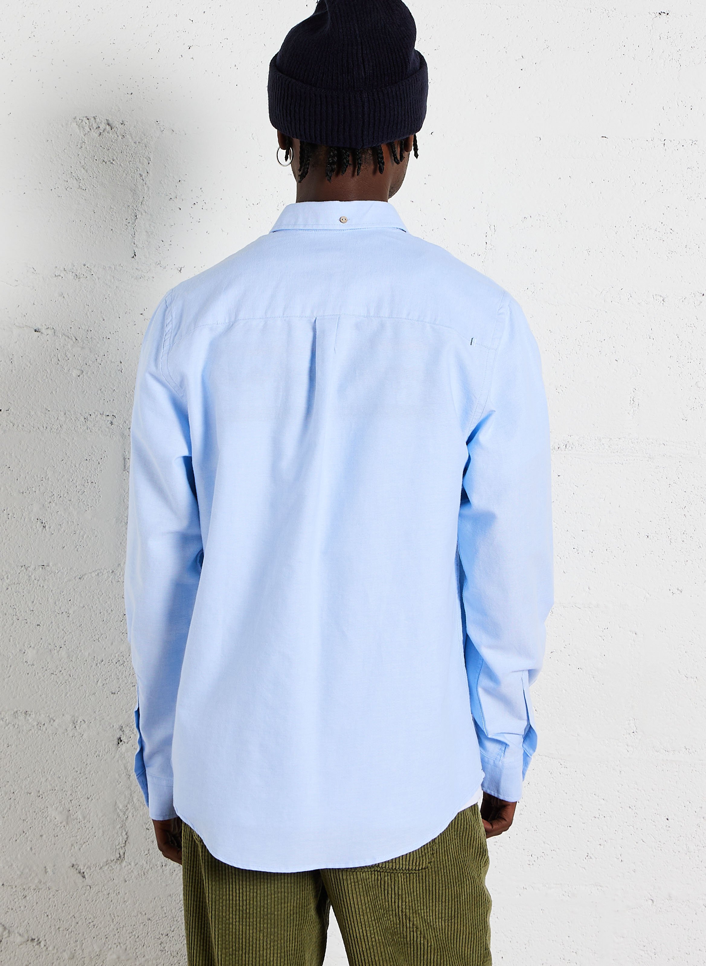 Chemise col classique en coton FAGUO Bleu