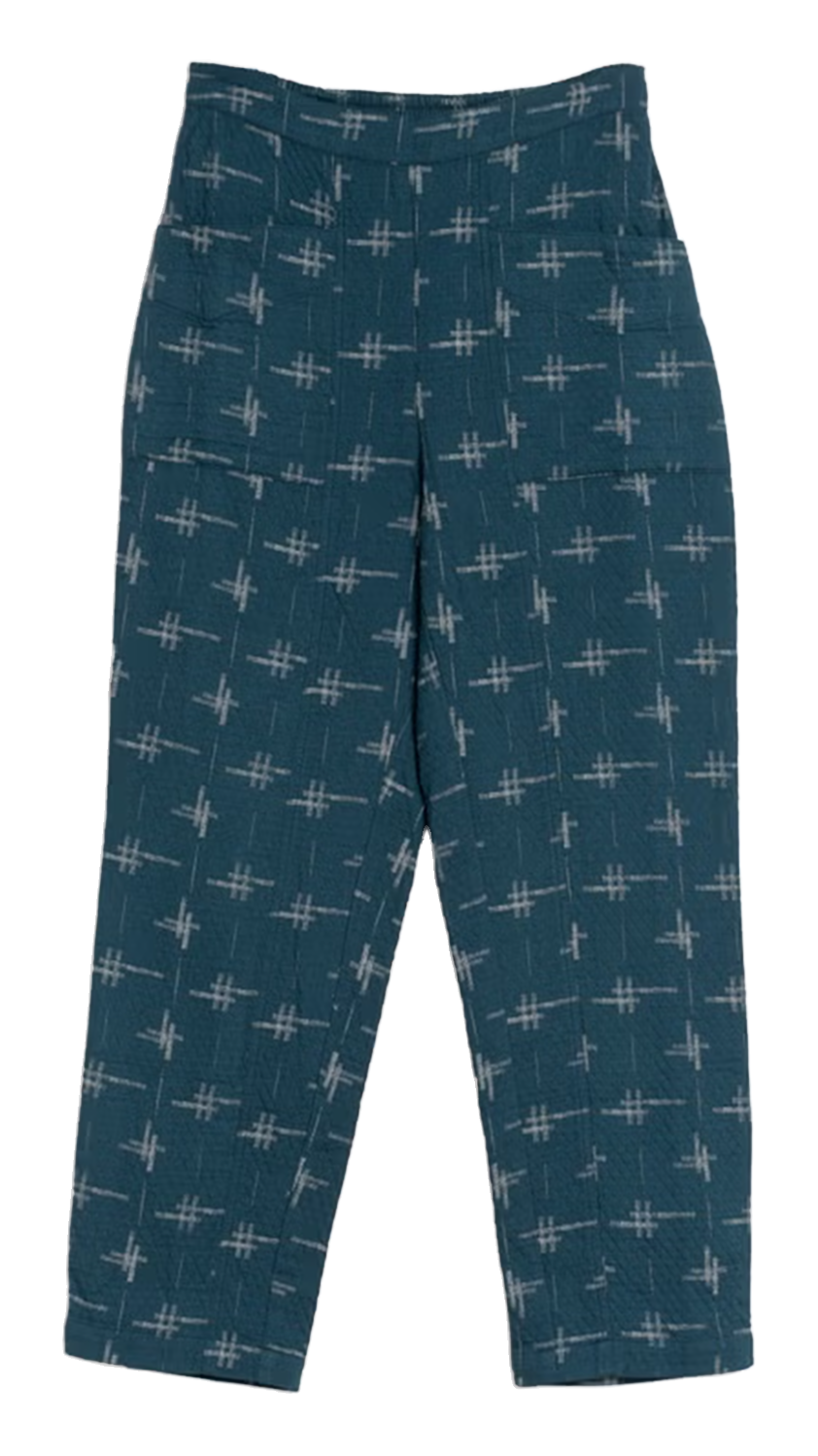 Straight-leg cotton pants INDI & COLD Blue