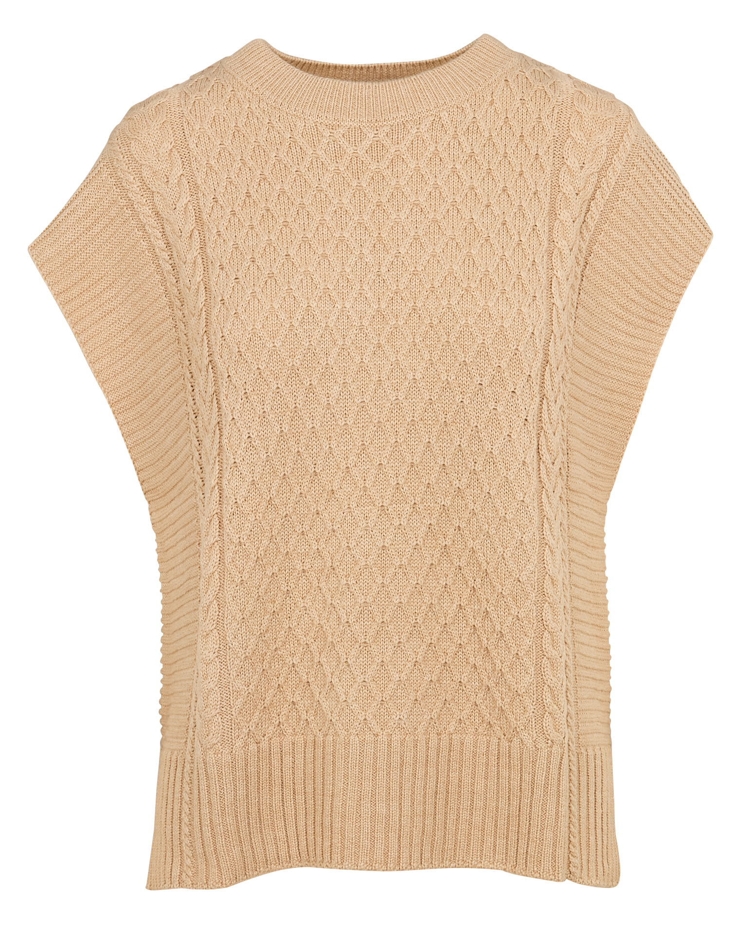 Pull col rond CAROLL Beige
