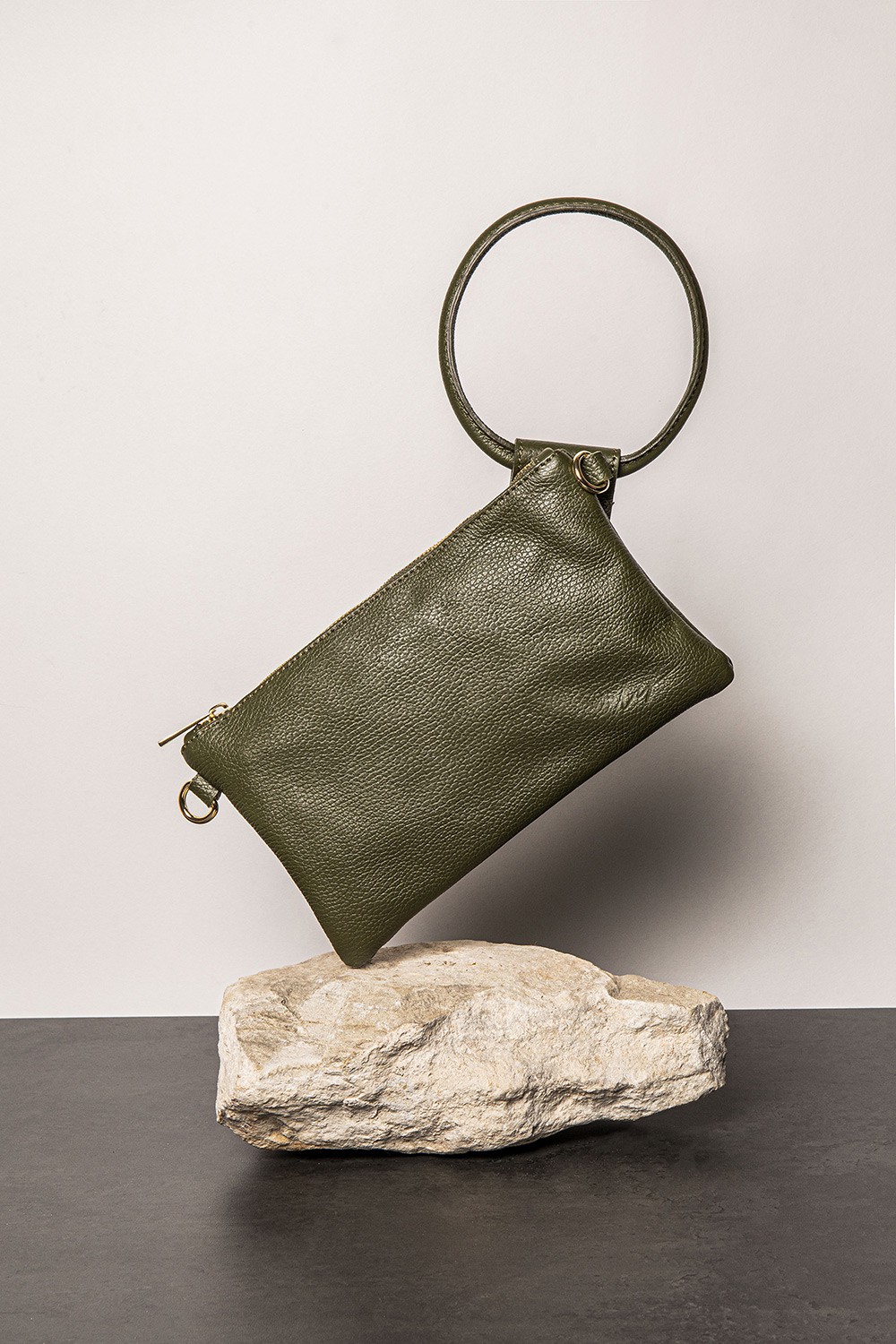 Sac bandoulière en cuir LA COQUE FRANCAISE Vert