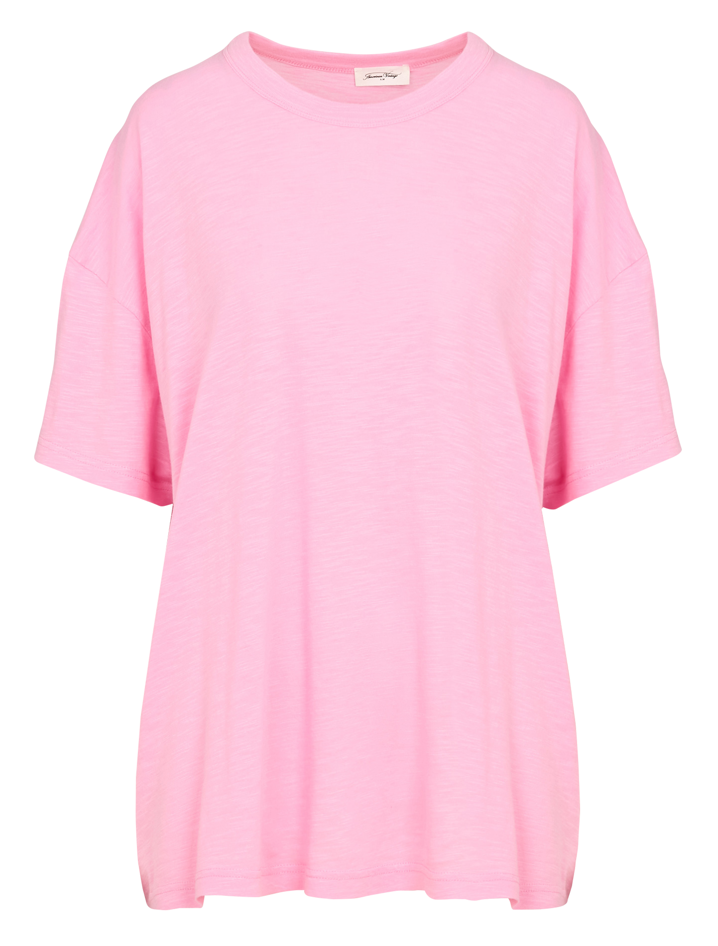 Tee-shirt oversize col rond en coton mélangé AMERICAN VINTAGE Rose