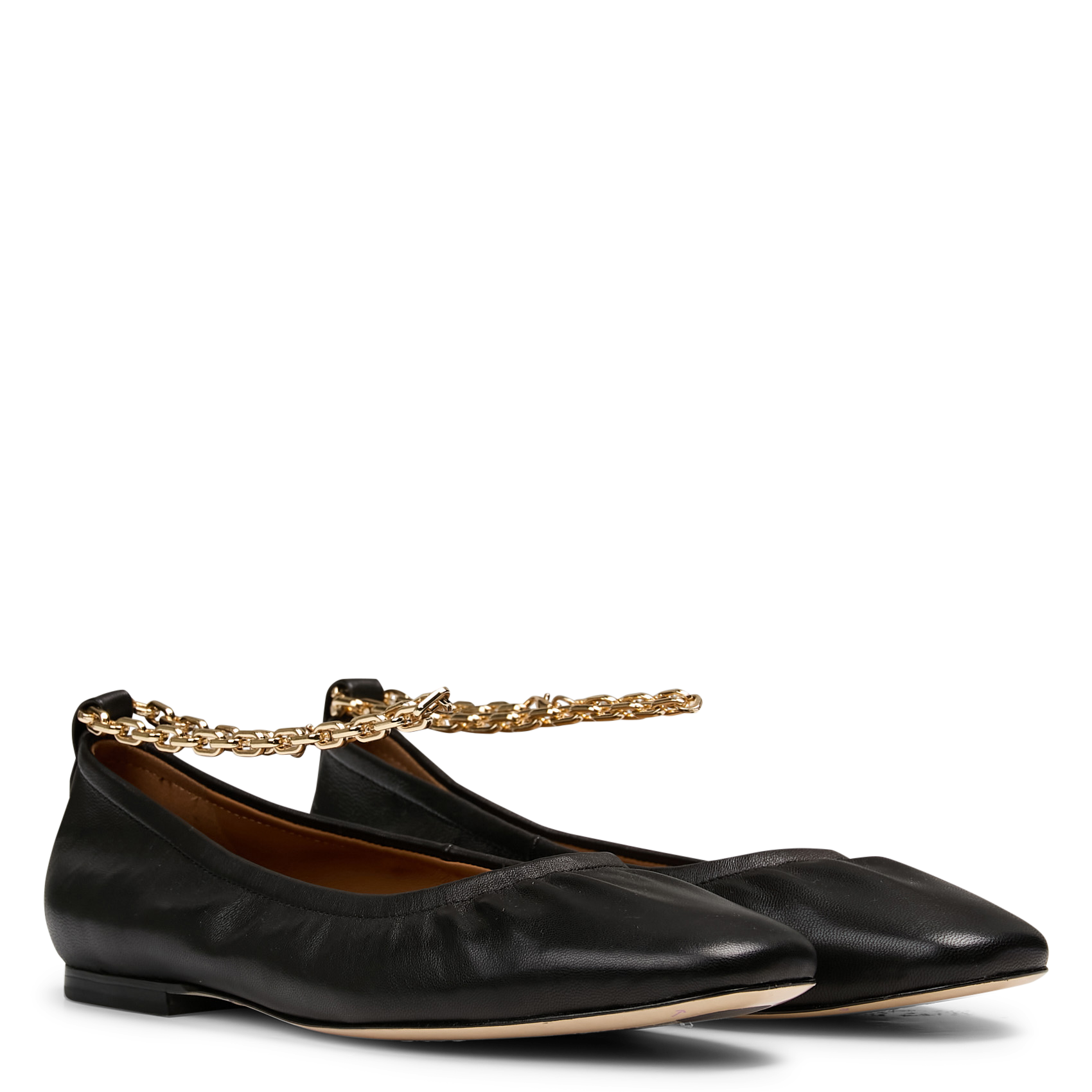 Ballerines à chaine en cuir MI/MAI Noir