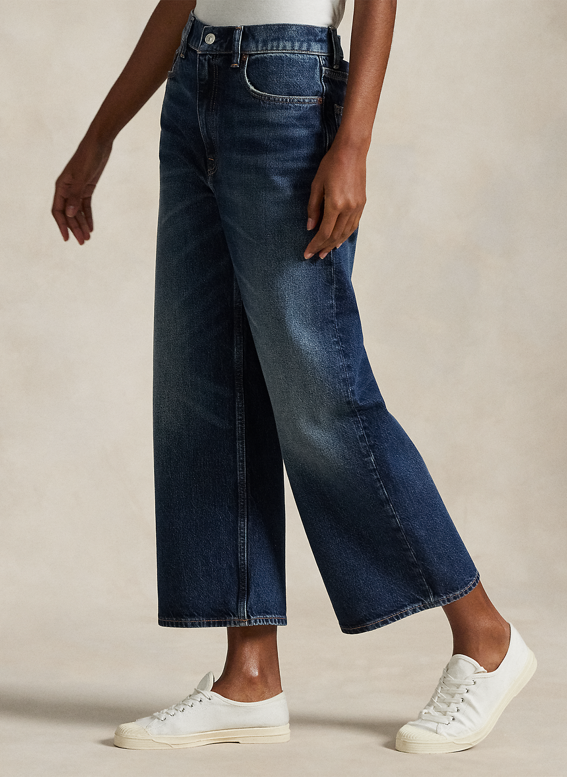 Wide leg cotton jeans POLO RALPH LAUREN Blue