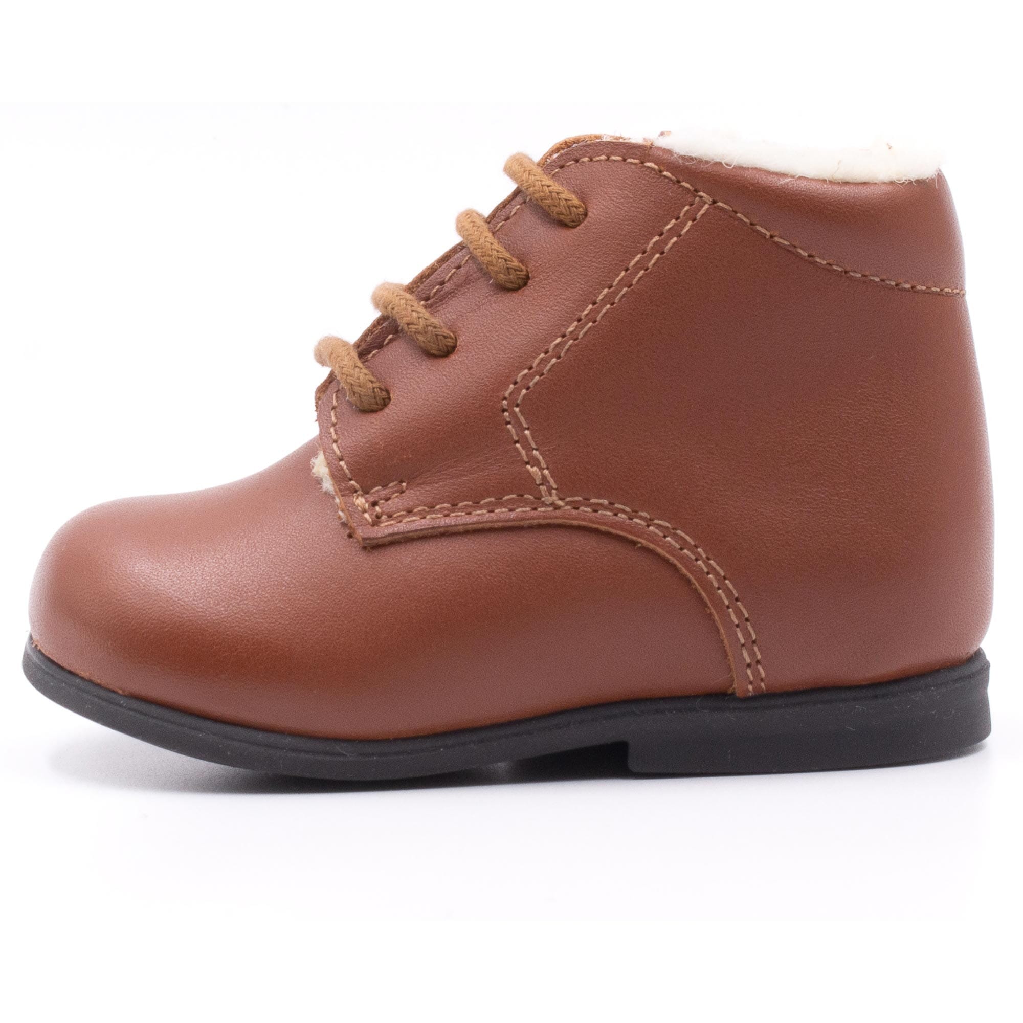 Fur-lined baby booties Boni & Sidonie Brown