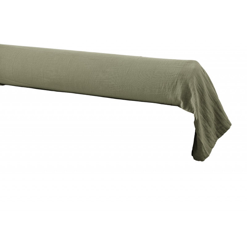 100% Pure Cotton Bolster Pillowcase L'EFFET PAPILLON Green