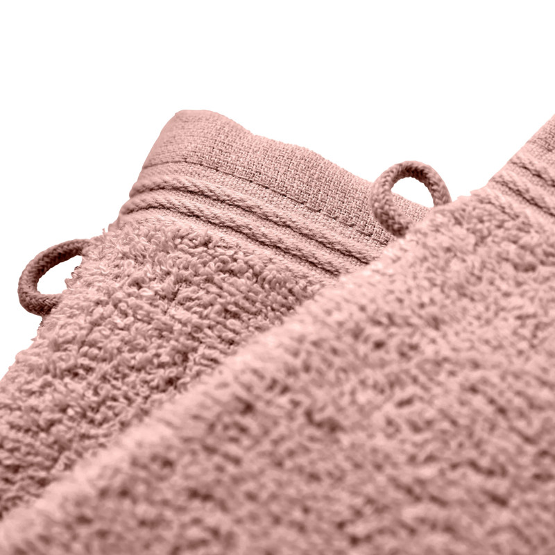 Set of 2 washcloths COTON PUR Pink