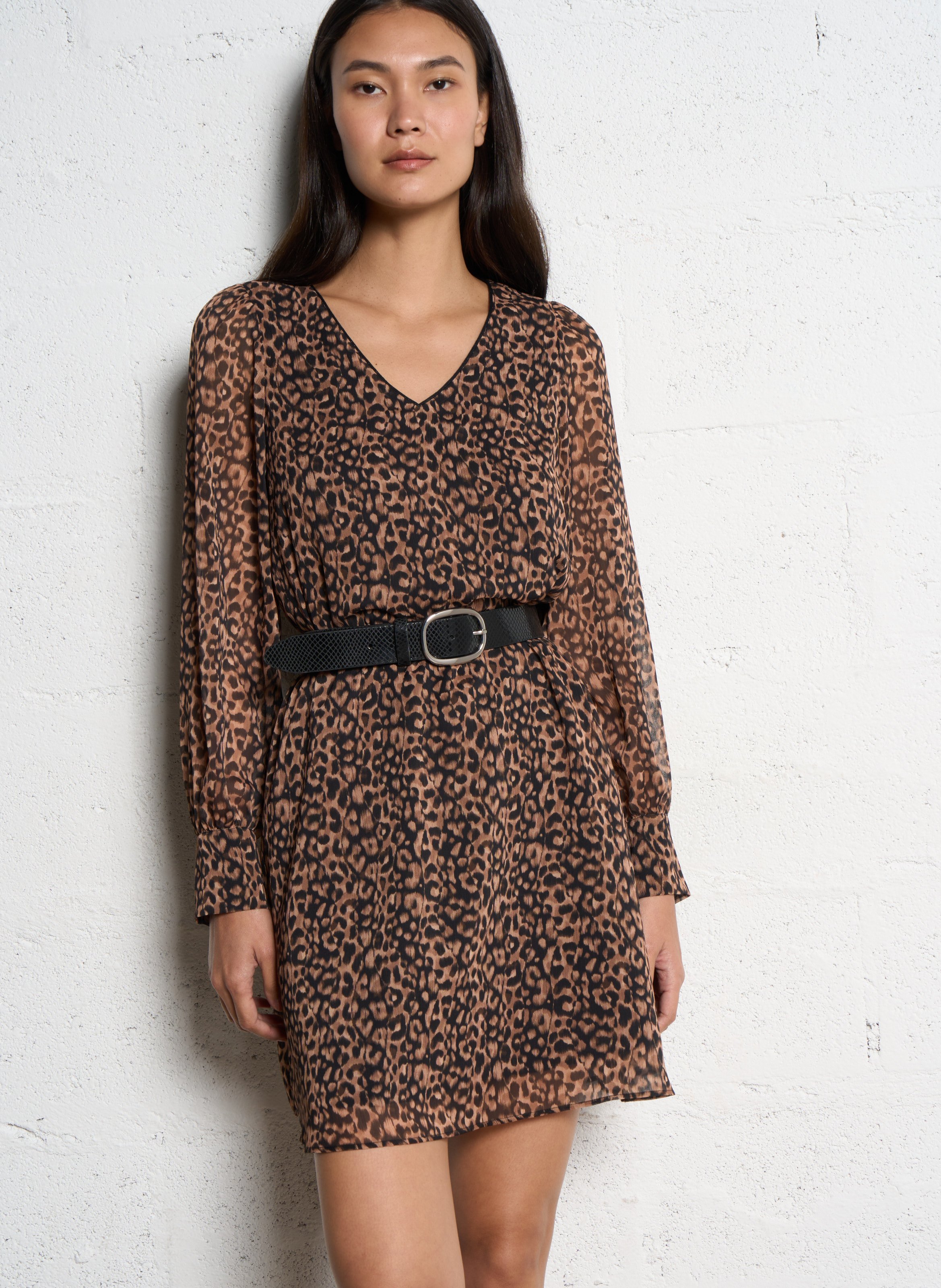 Zijden jurk ONE STEP Zwart