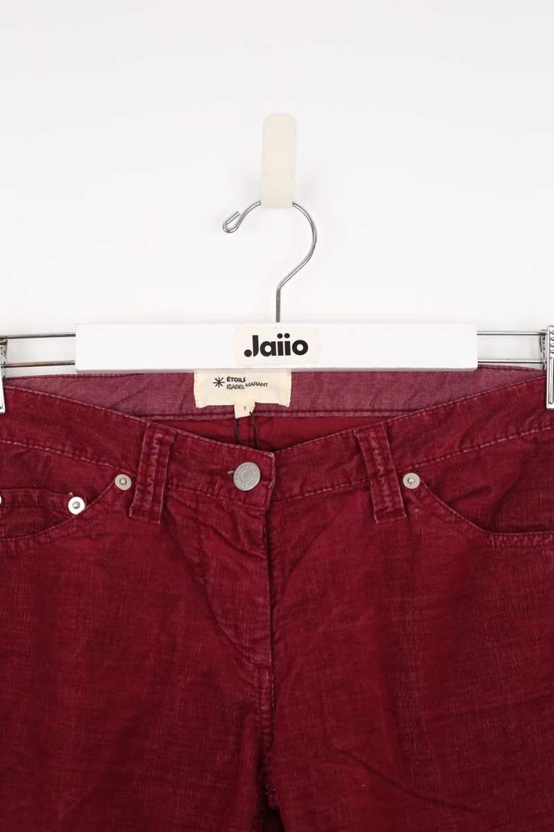 Slim cotton trousers ISABEL MARANT ÉTOILE - SECONDE MAIN Red
