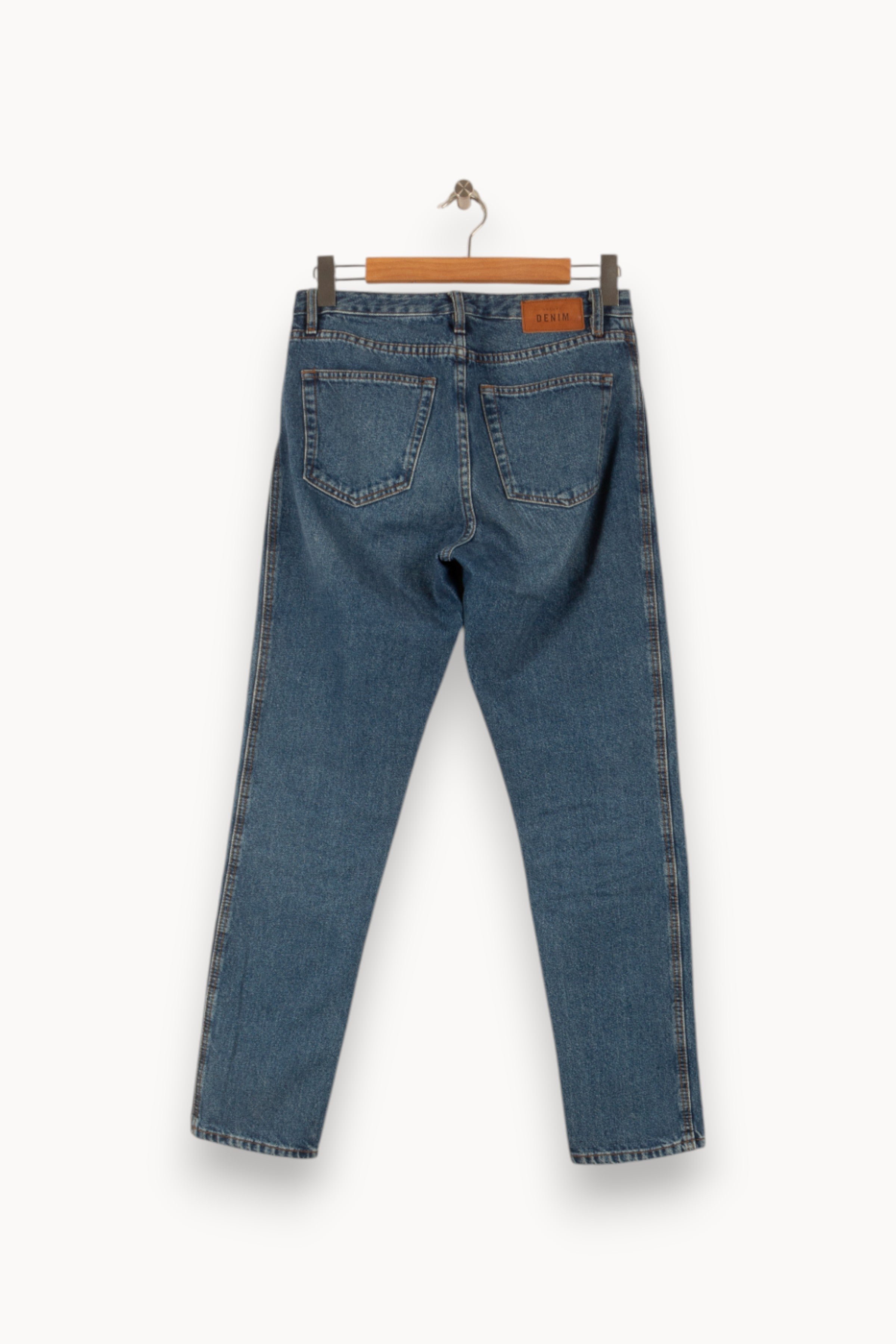 Cropped slim jeans with studs SEZANE - Seconde main Blue
