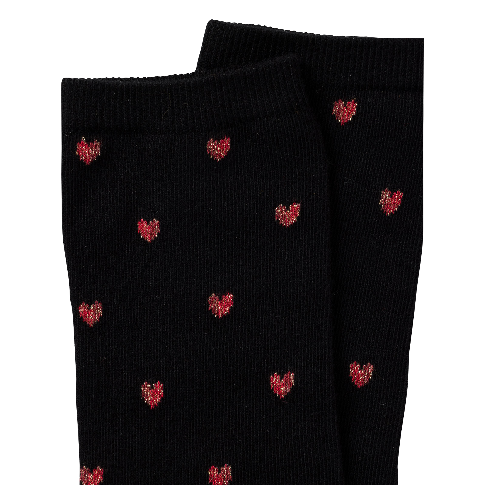 Heart-patterned cotton-blend socks ROYALTIES Black