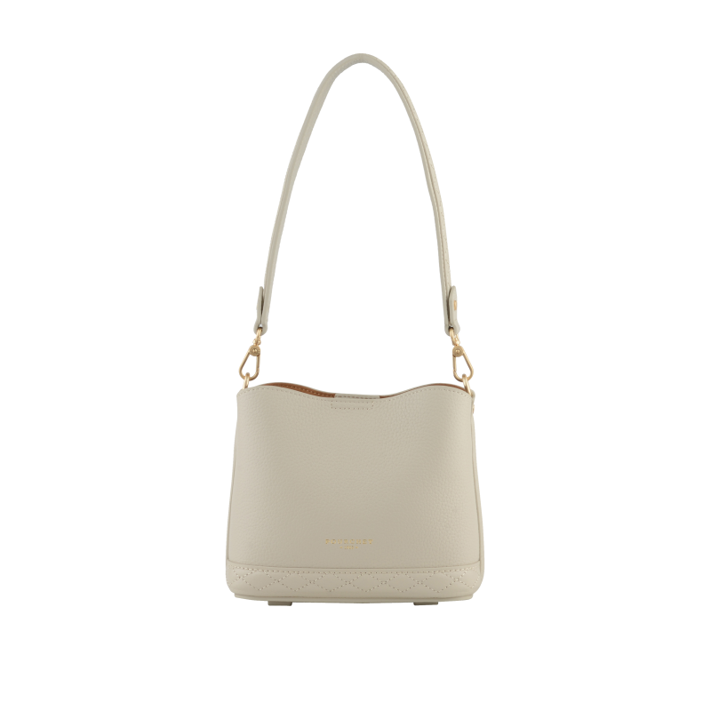 Satchel - cowhide leather POURCHET Beige