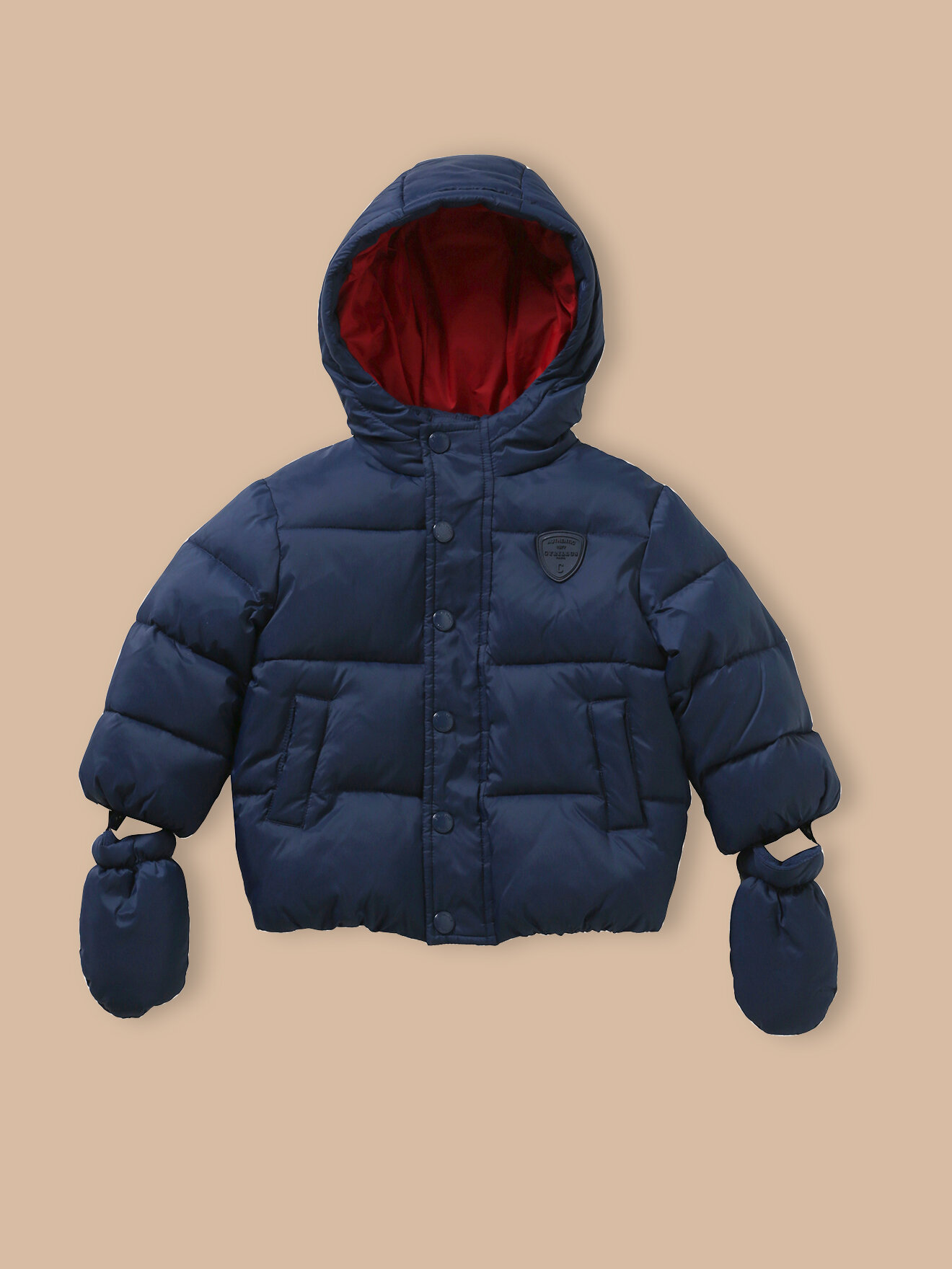 Warm sherpa-lined puffer jacket CYRILLUS Blue