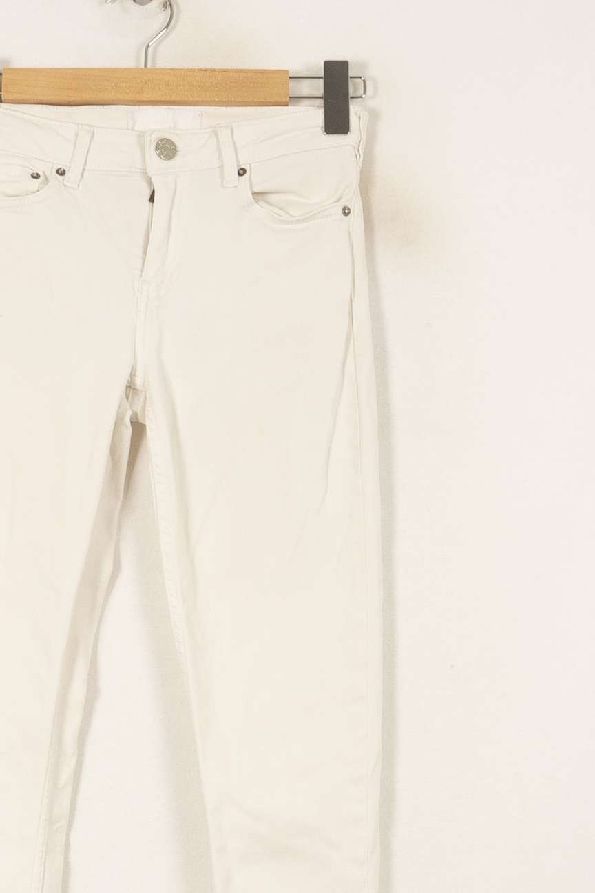 Cropped slim jeans with studs ACNE STUDIOS - Seconde Main White