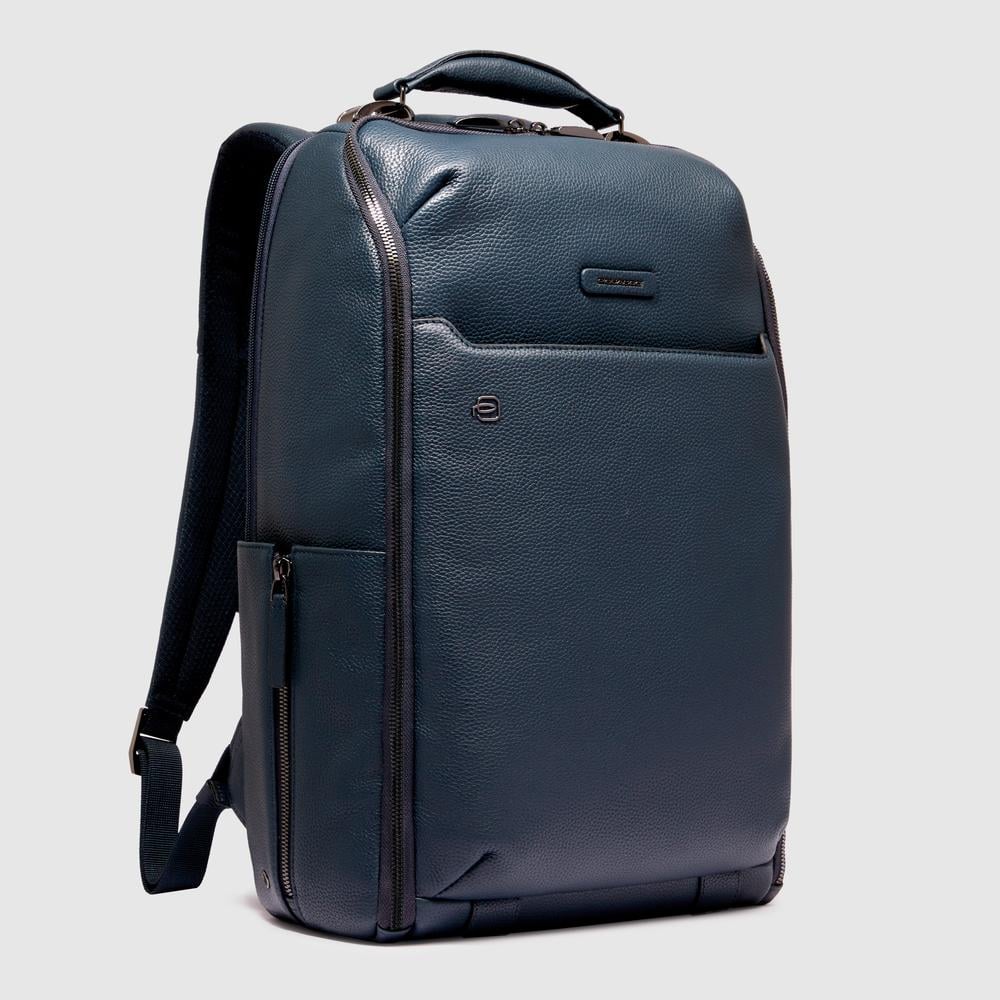 Customizable travel backpack for 14-inch laptop PIQUADRO Blue