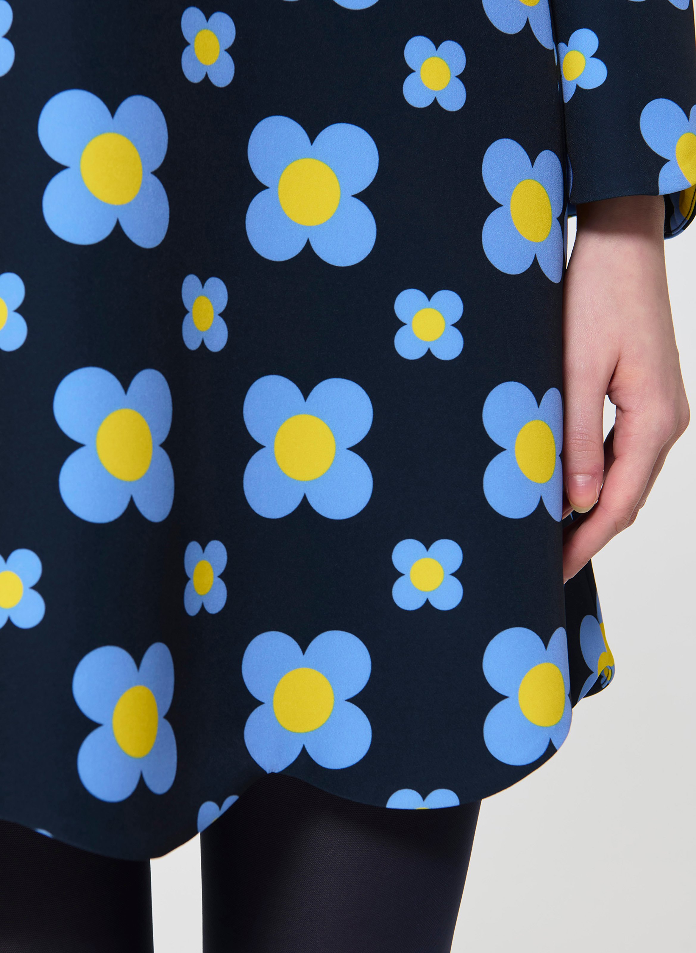 Flared short dress with flowers TARA JARMON Blue